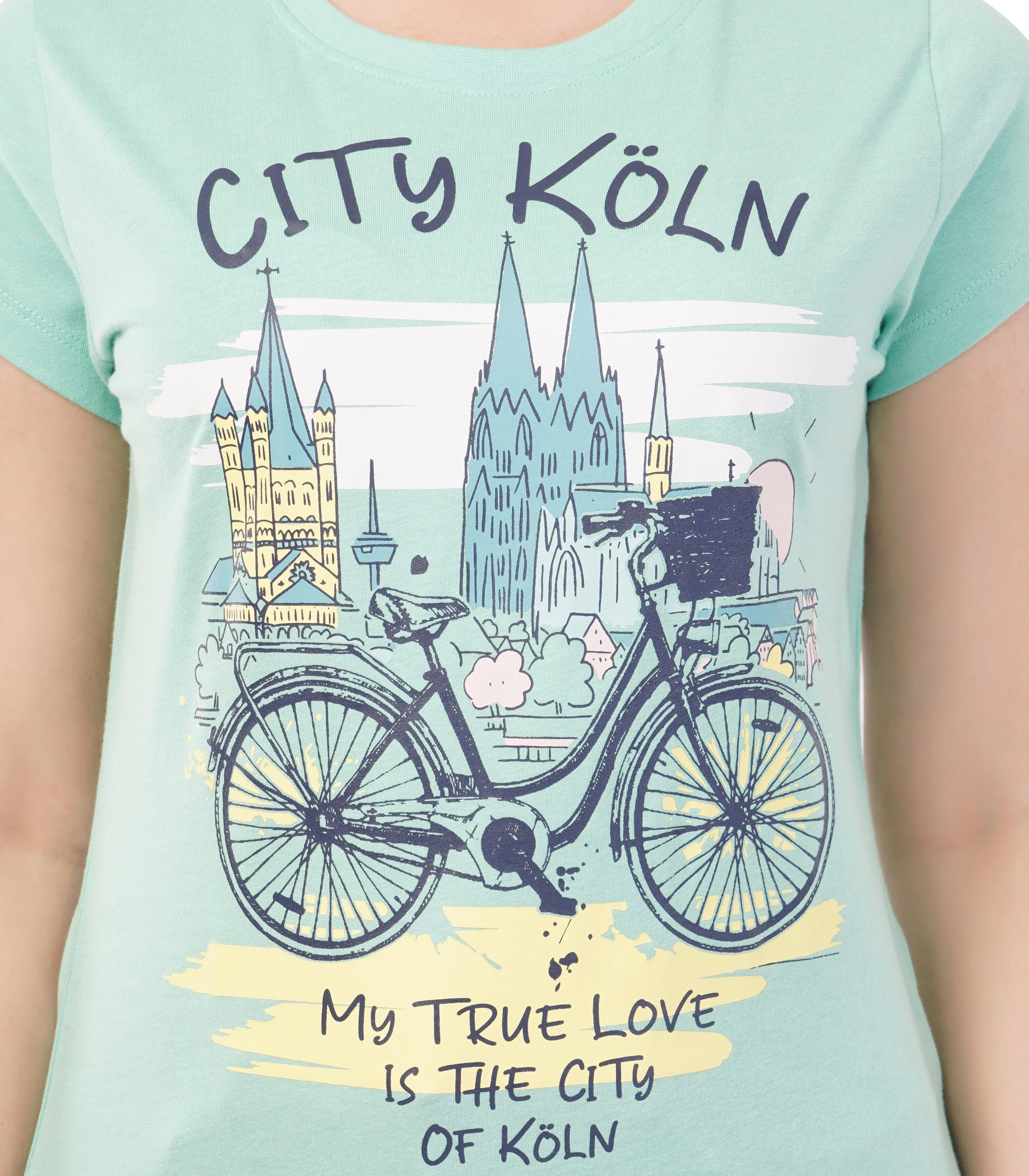 Köln Rundhalsausschnitt T-Shirt Damen-RRT417 - Image 6
