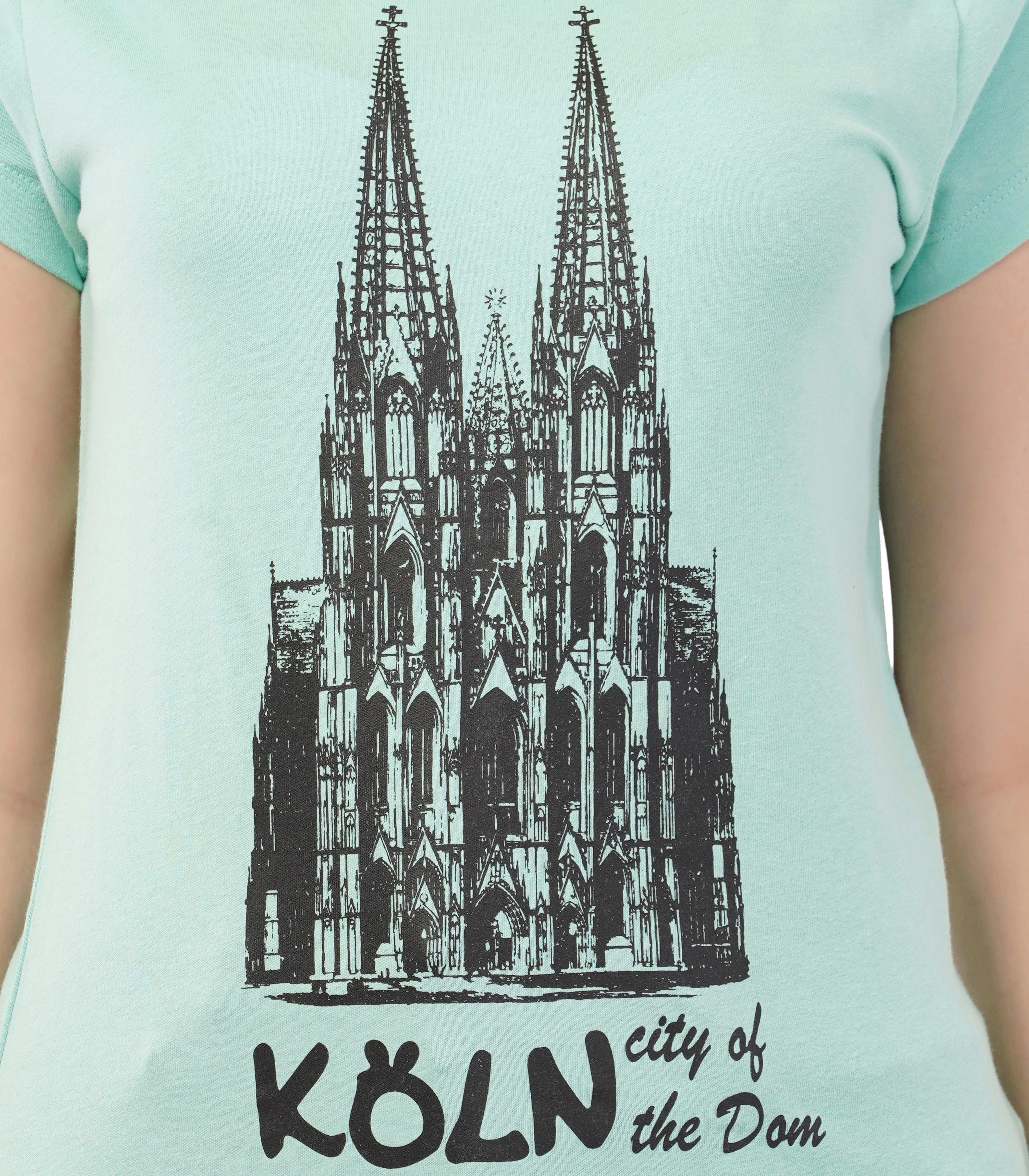 Köln Rundhalsausschnitt T-Shirt Damen-RRT430 - Image 6
