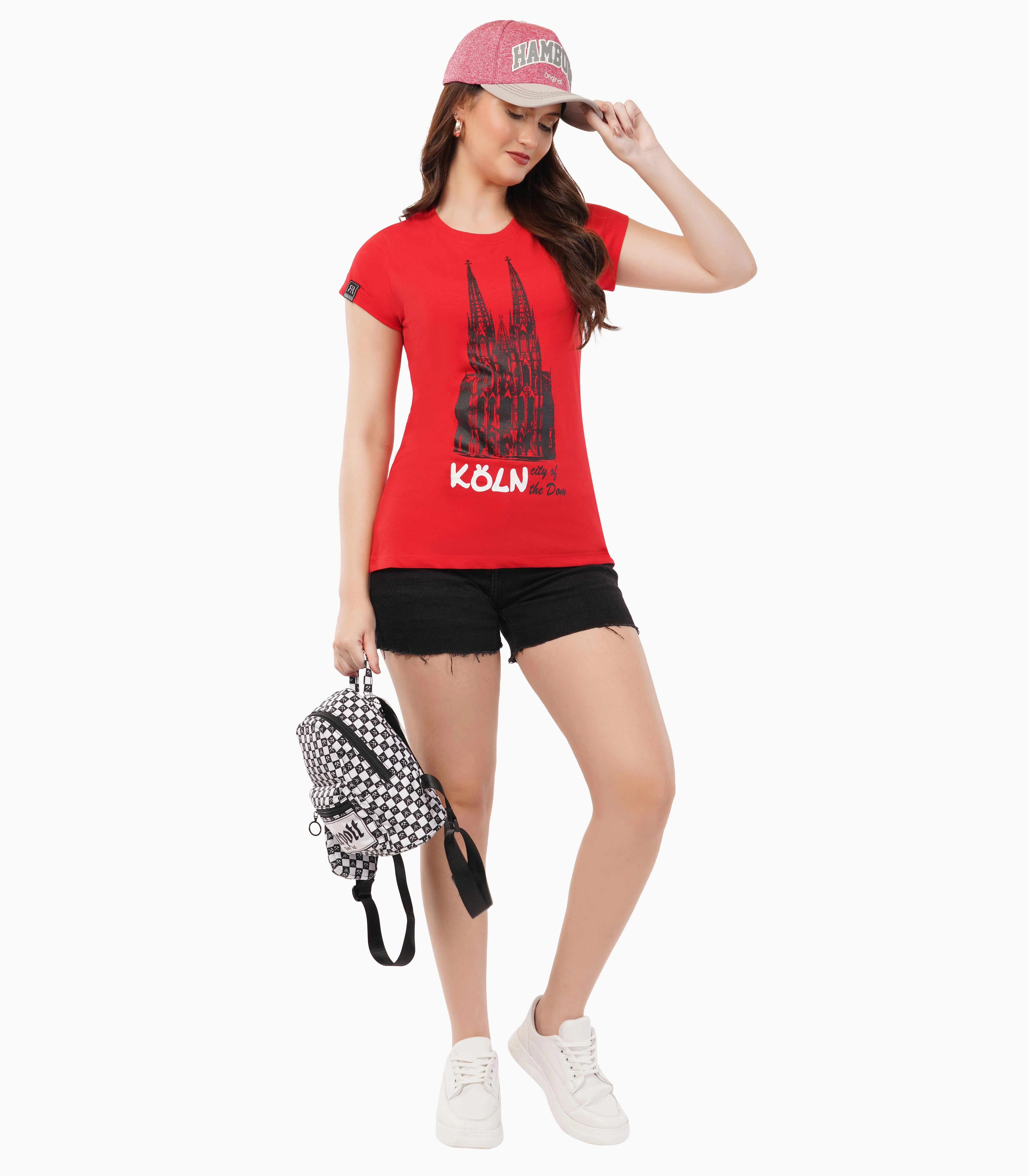 Köln Rundhalsausschnitt T-Shirt Damen-RRT431 - Image 2