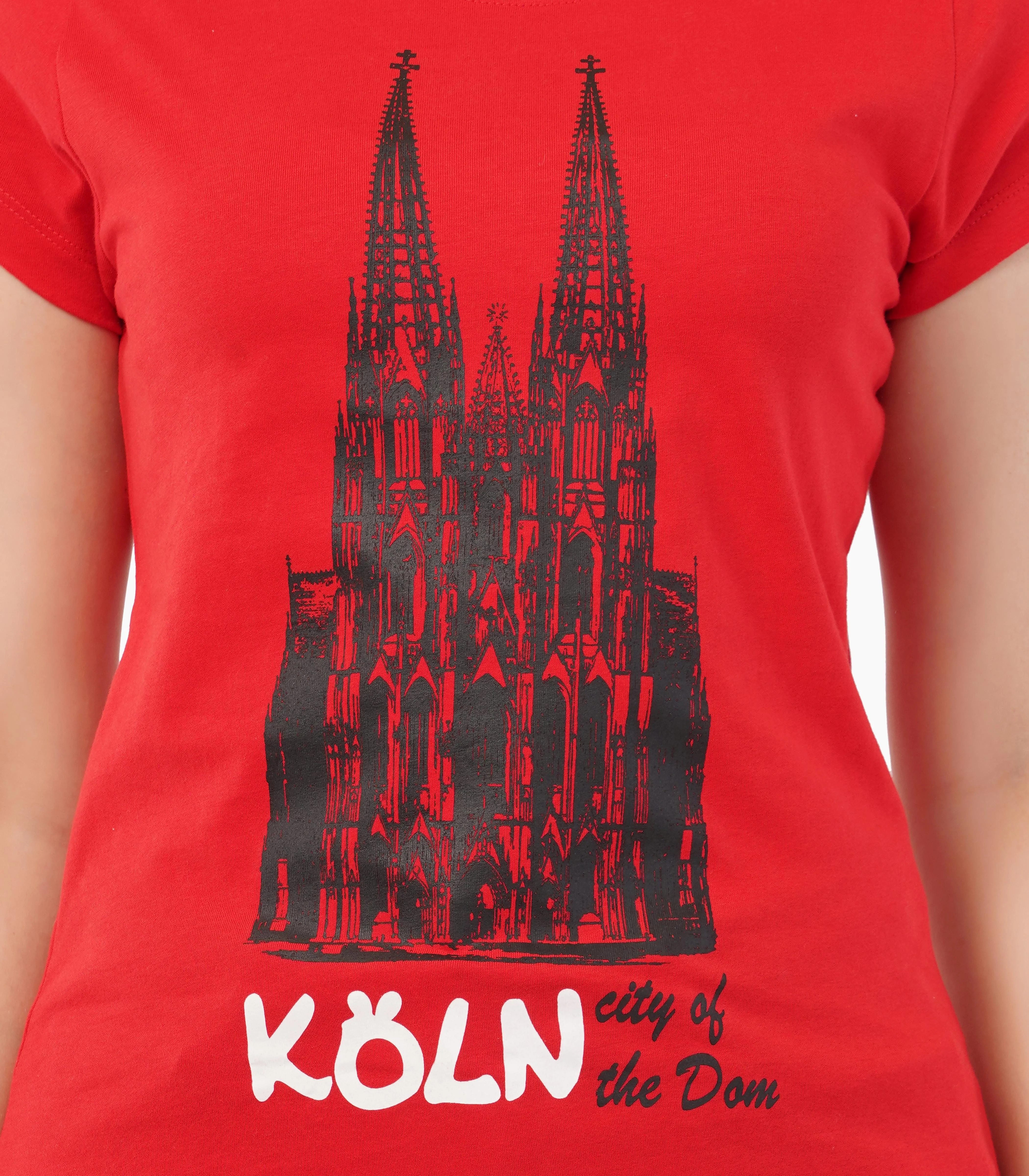 Köln Rundhalsausschnitt T-Shirt Damen-RRT431 - Image 6