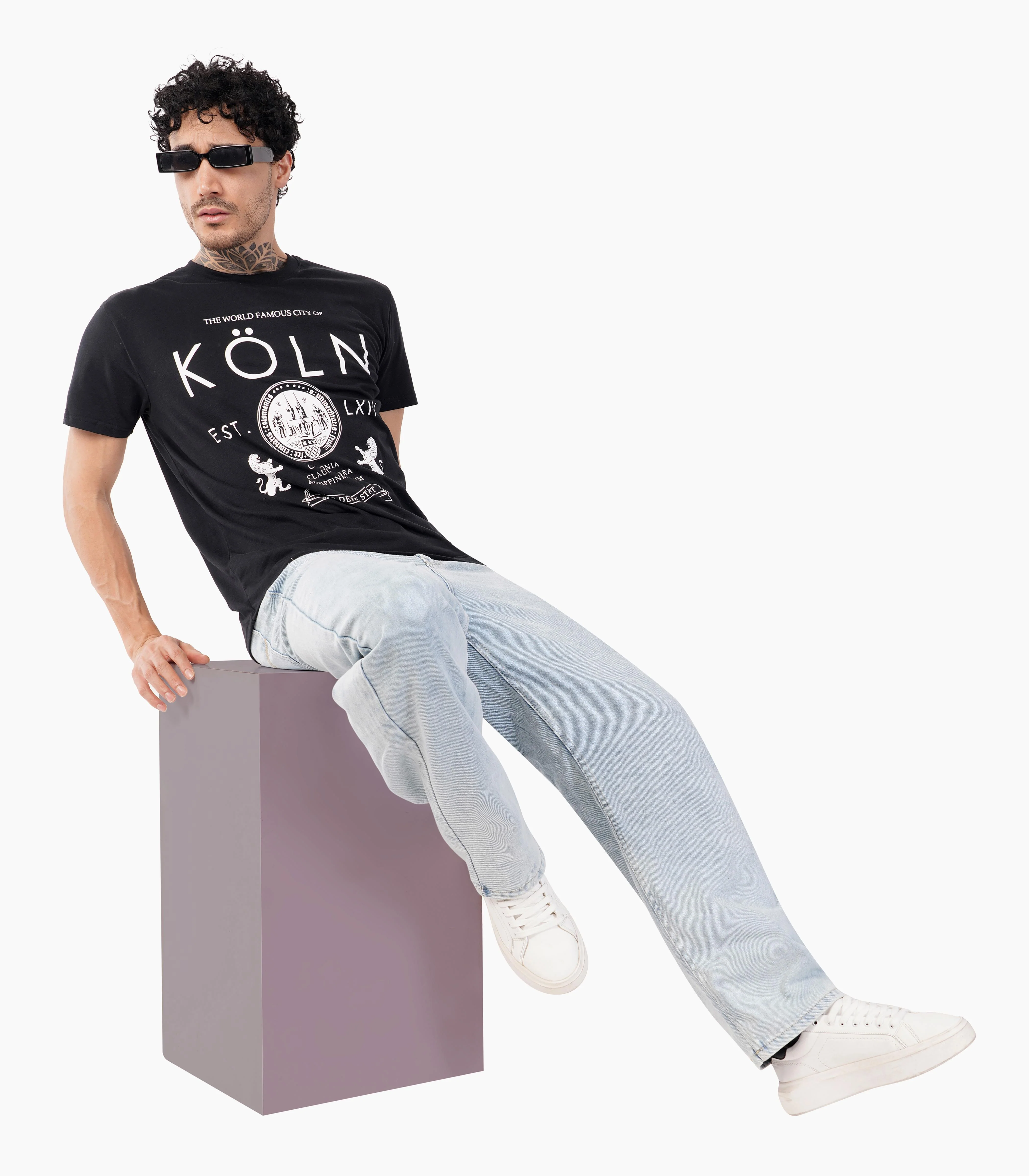 Köln Rundhalsausschnitt T-Shirt Unisex-RRT412 - Image 2