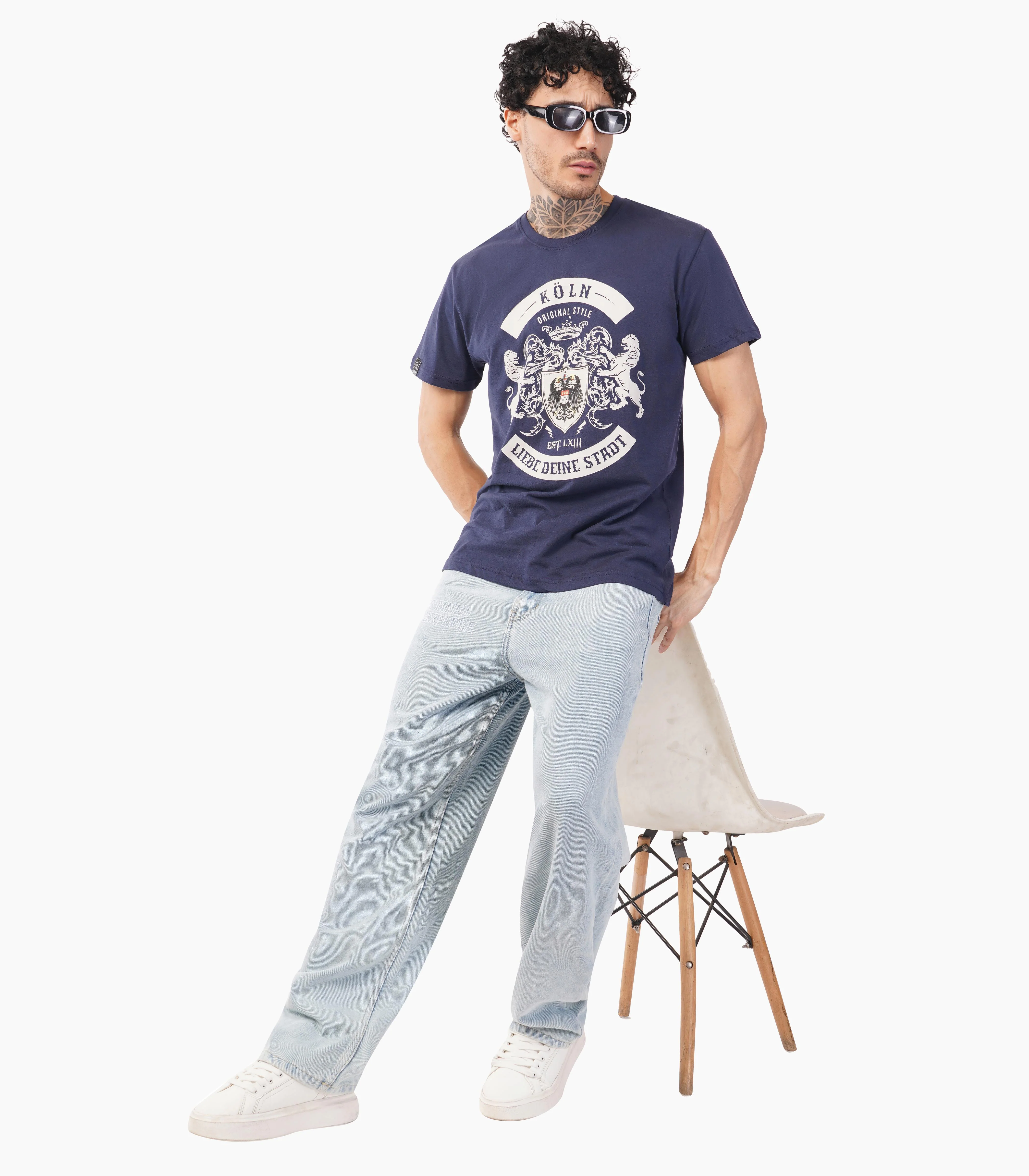 Köln Rundhalsausschnitt T-Shirt Unisex-RRT419 - Image 2