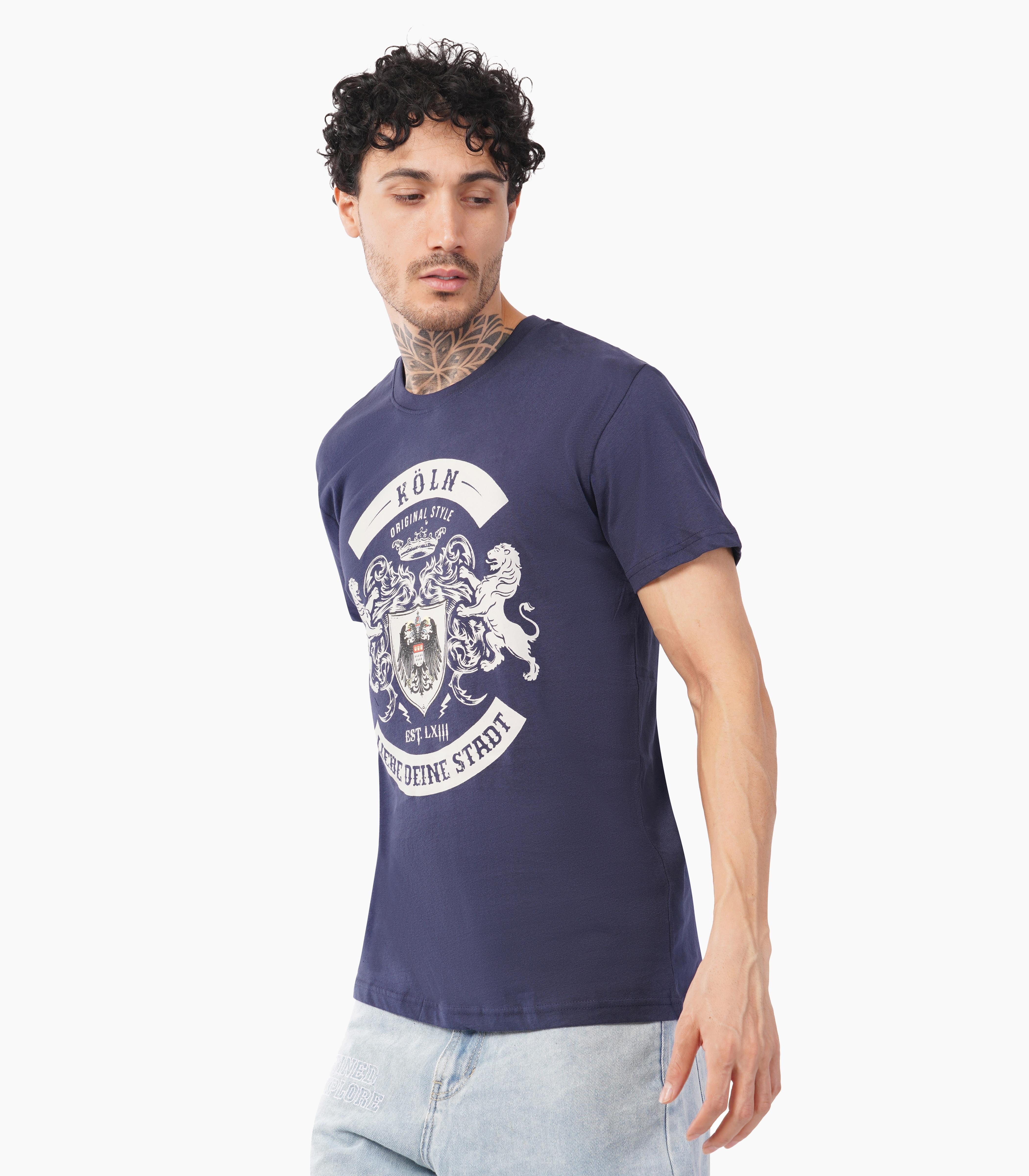 Köln Rundhalsausschnitt T-Shirt Unisex-RRT419 - Image 3