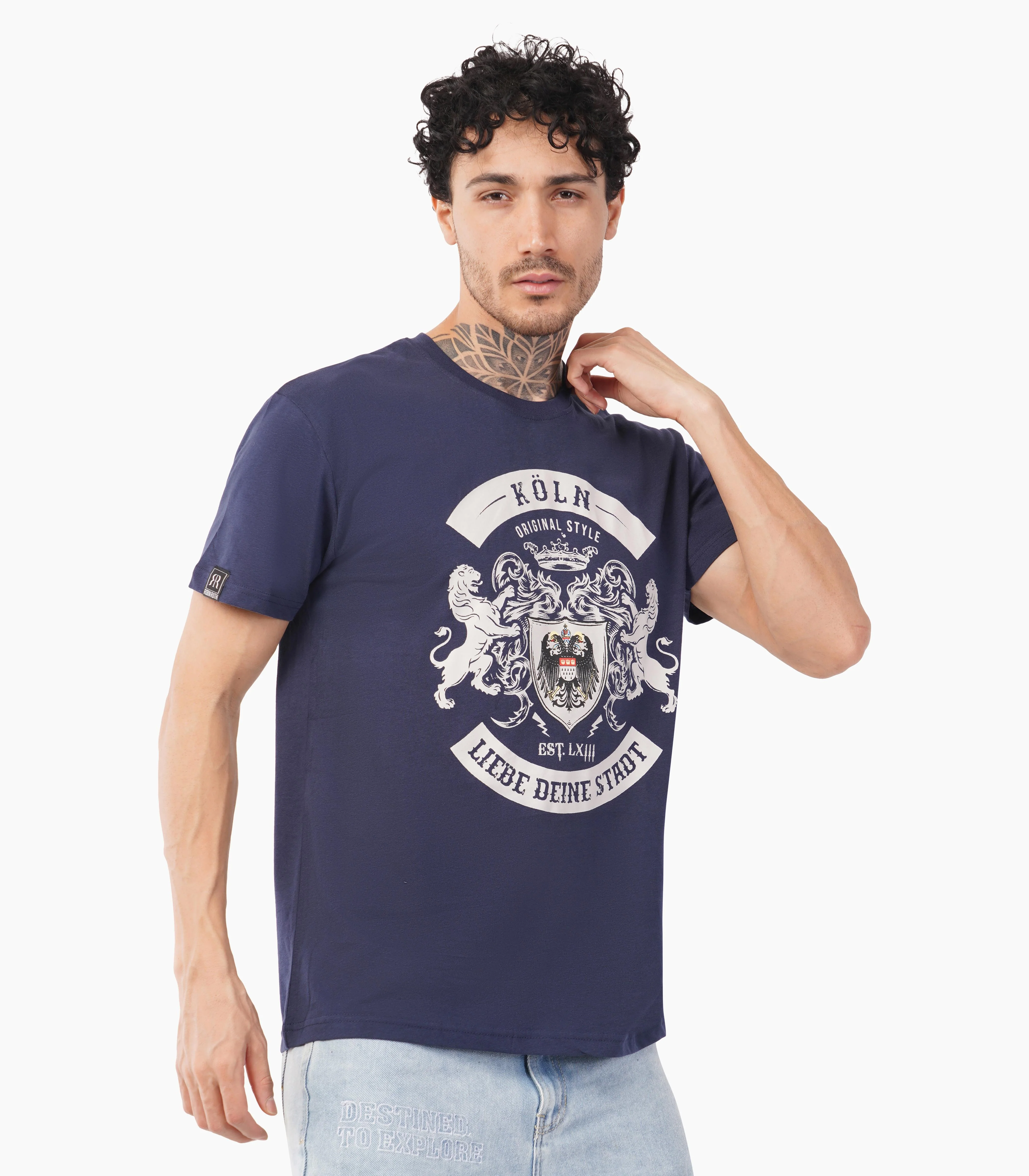 Köln Rundhalsausschnitt T-Shirt Unisex-RRT419 - Image 4