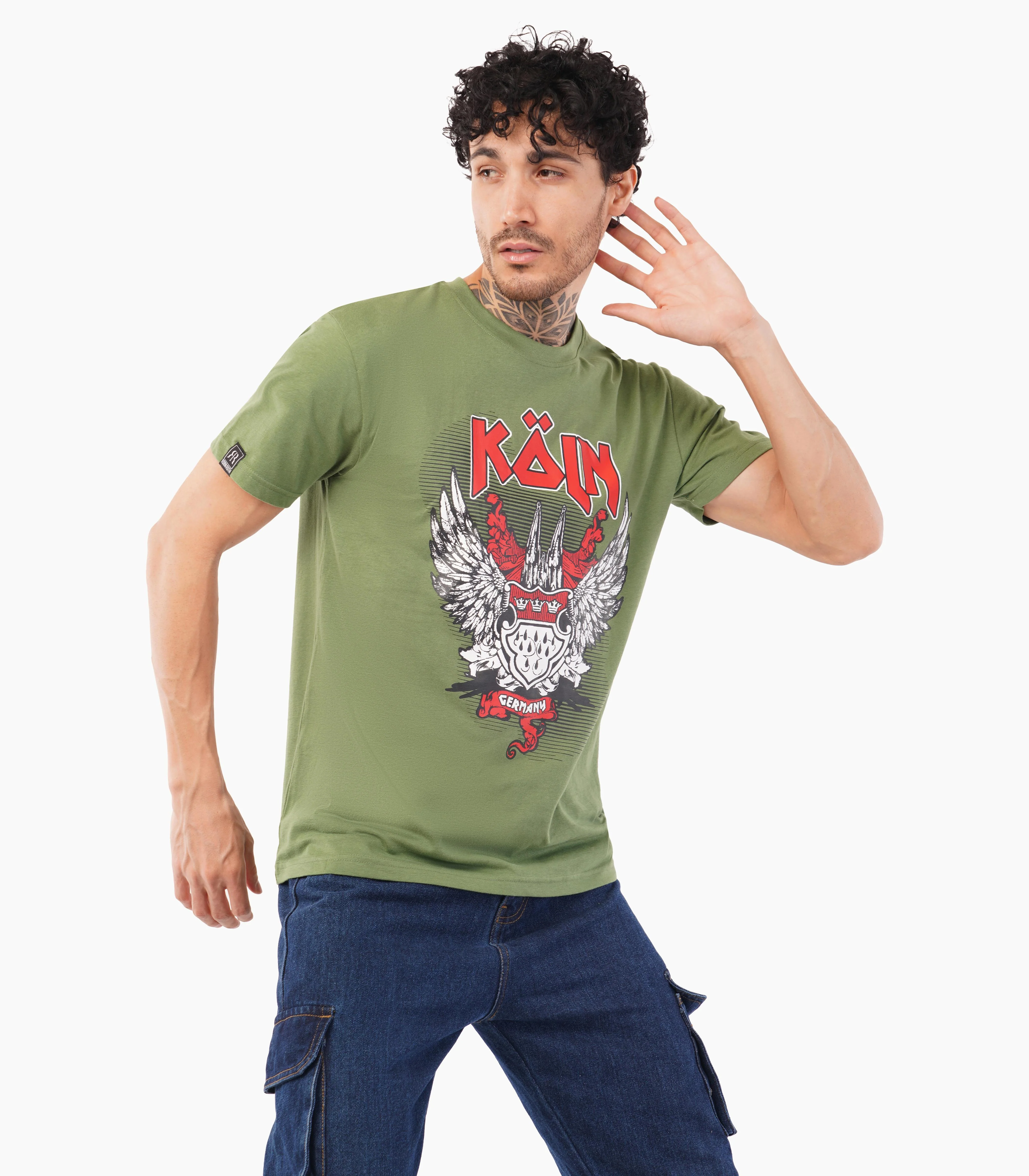 Köln Rundhalsausschnitt T-Shirt Unisex-RRT425 - Image 4