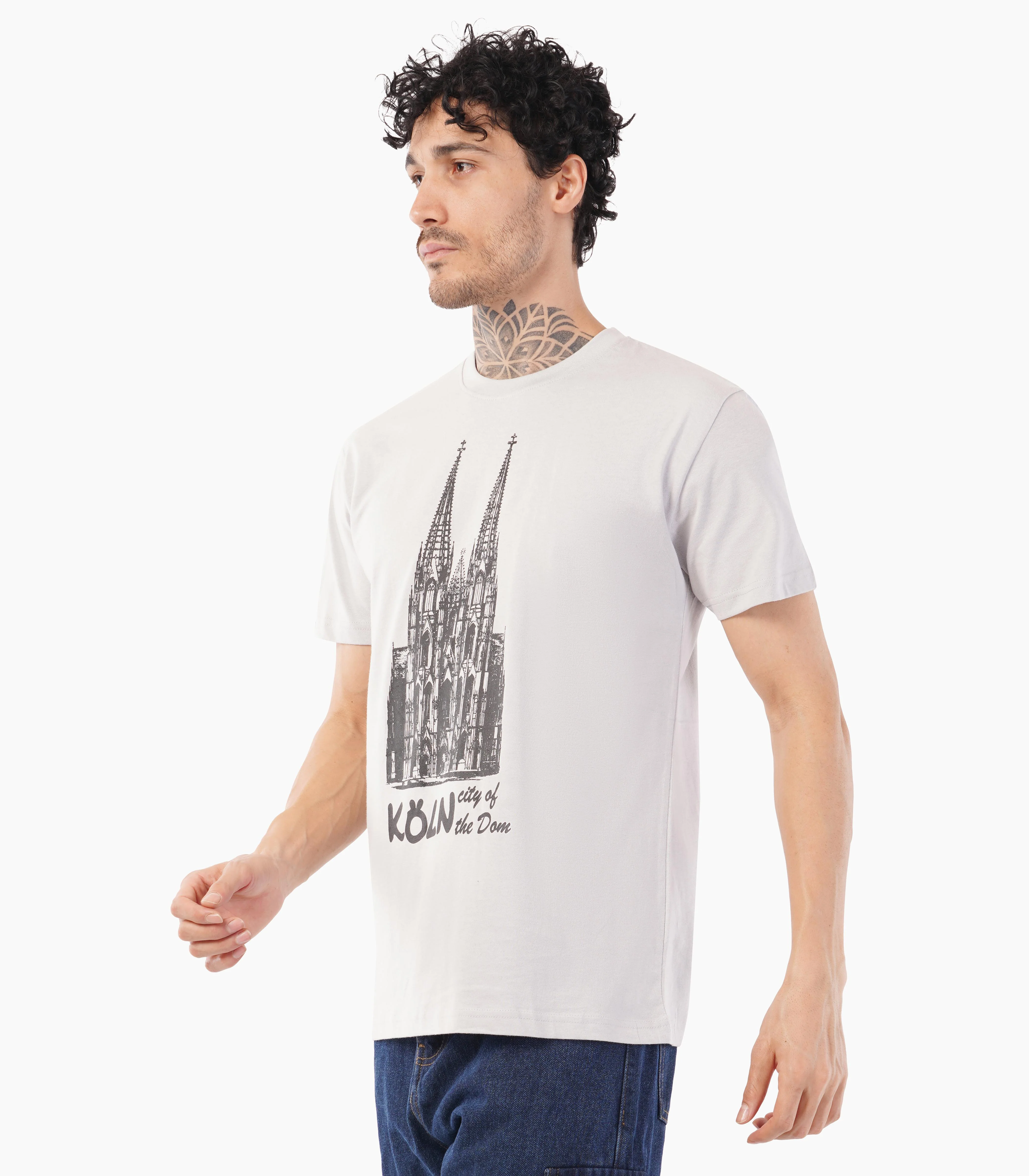 Köln Rundhalsausschnitt T-Shirt Unisex-RRT427 - Image 3