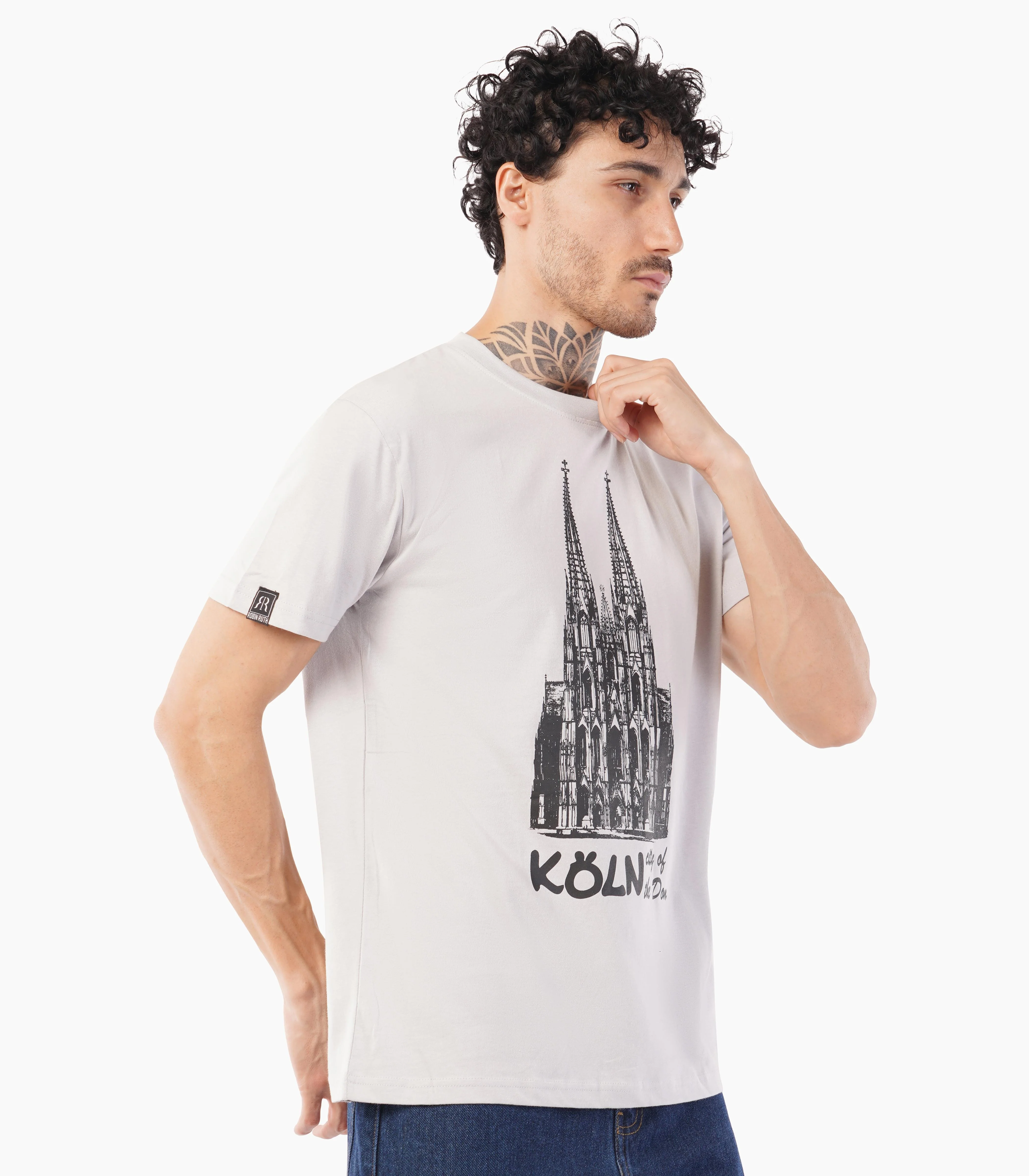 Köln Rundhalsausschnitt T-Shirt Unisex-RRT427 - Image 4