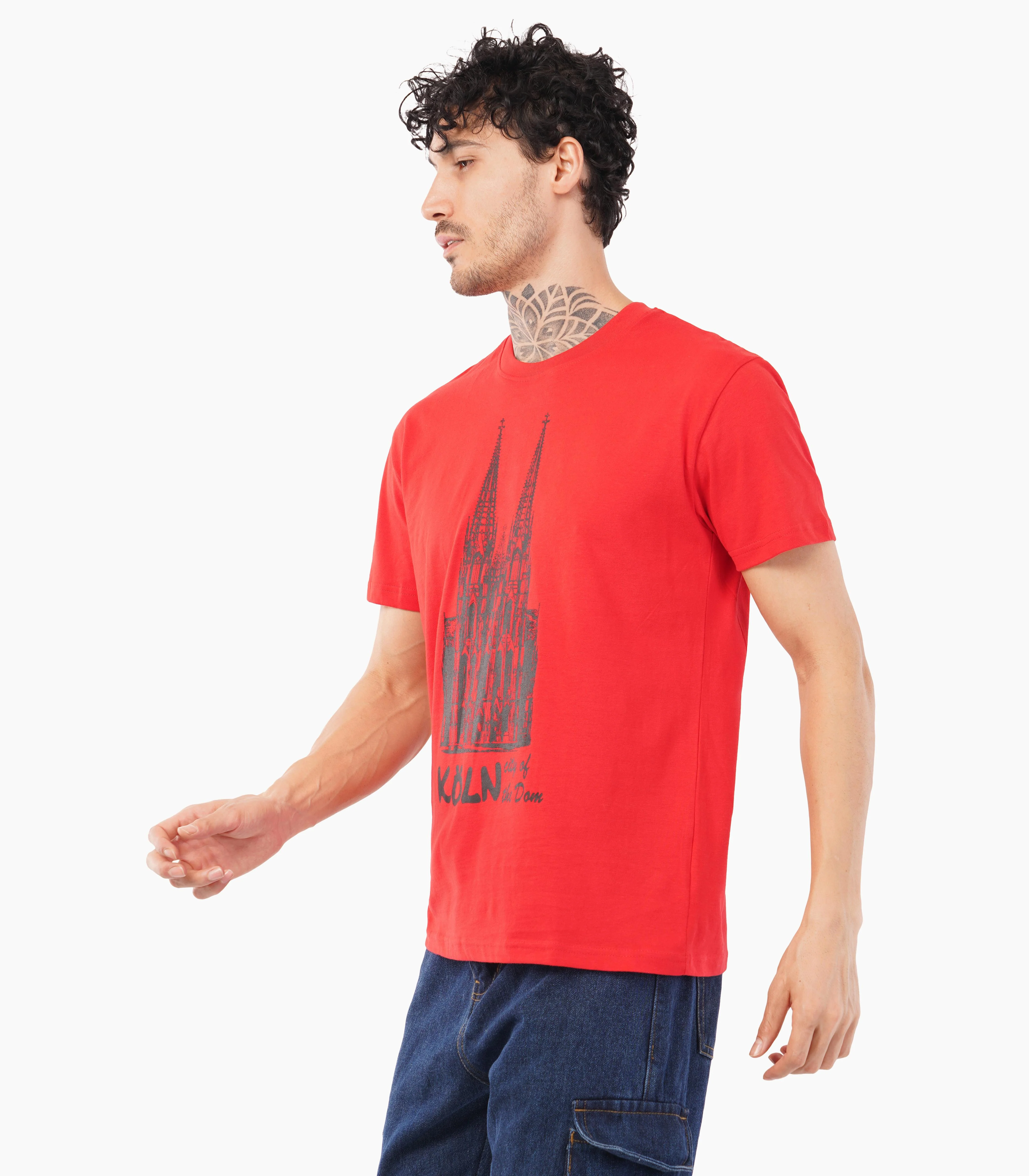 Köln Rundhalsausschnitt T-Shirt Unisex-RRT429 - Image 4