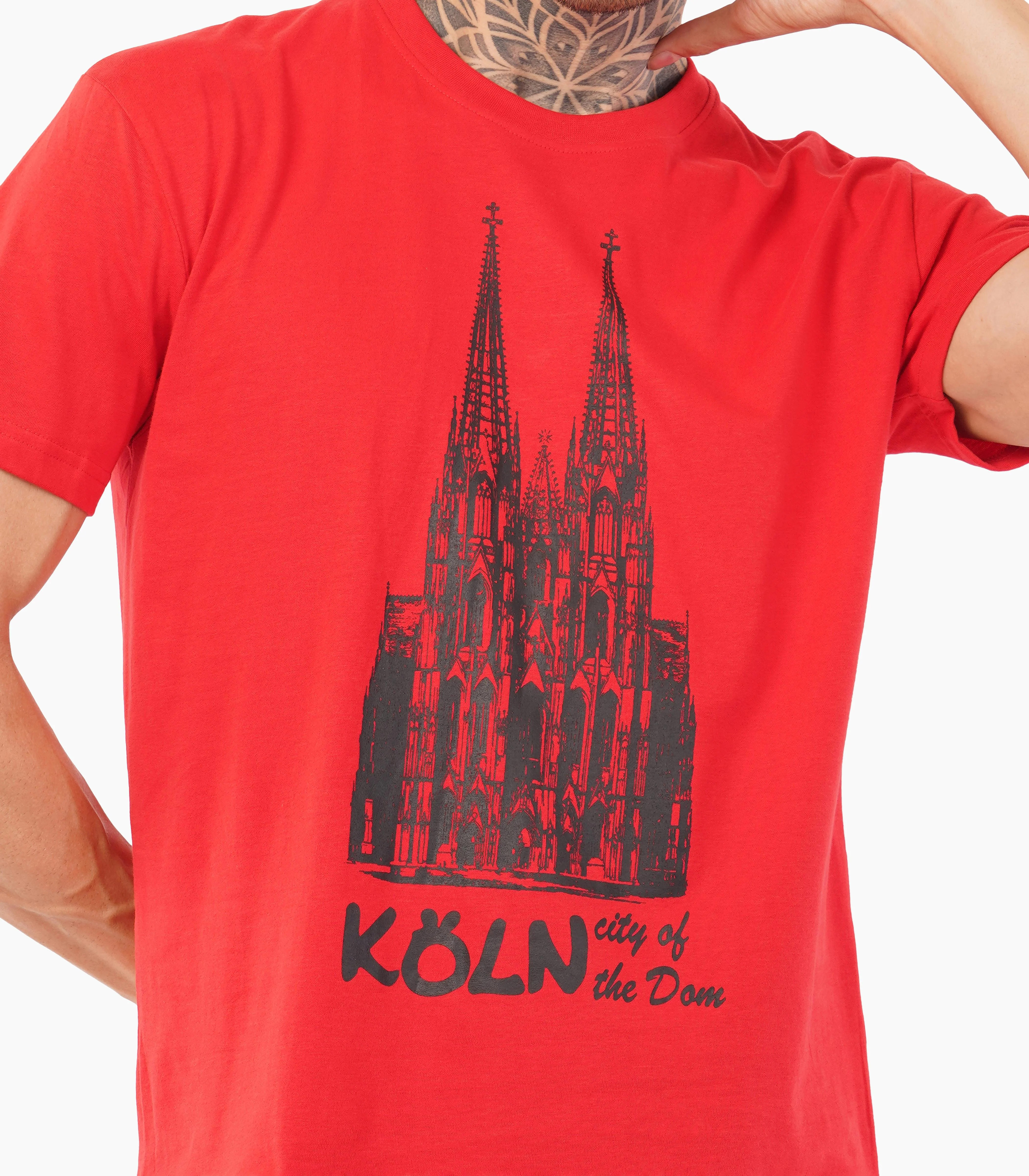 Köln Rundhalsausschnitt T-Shirt Unisex-RRT429 - Image 6