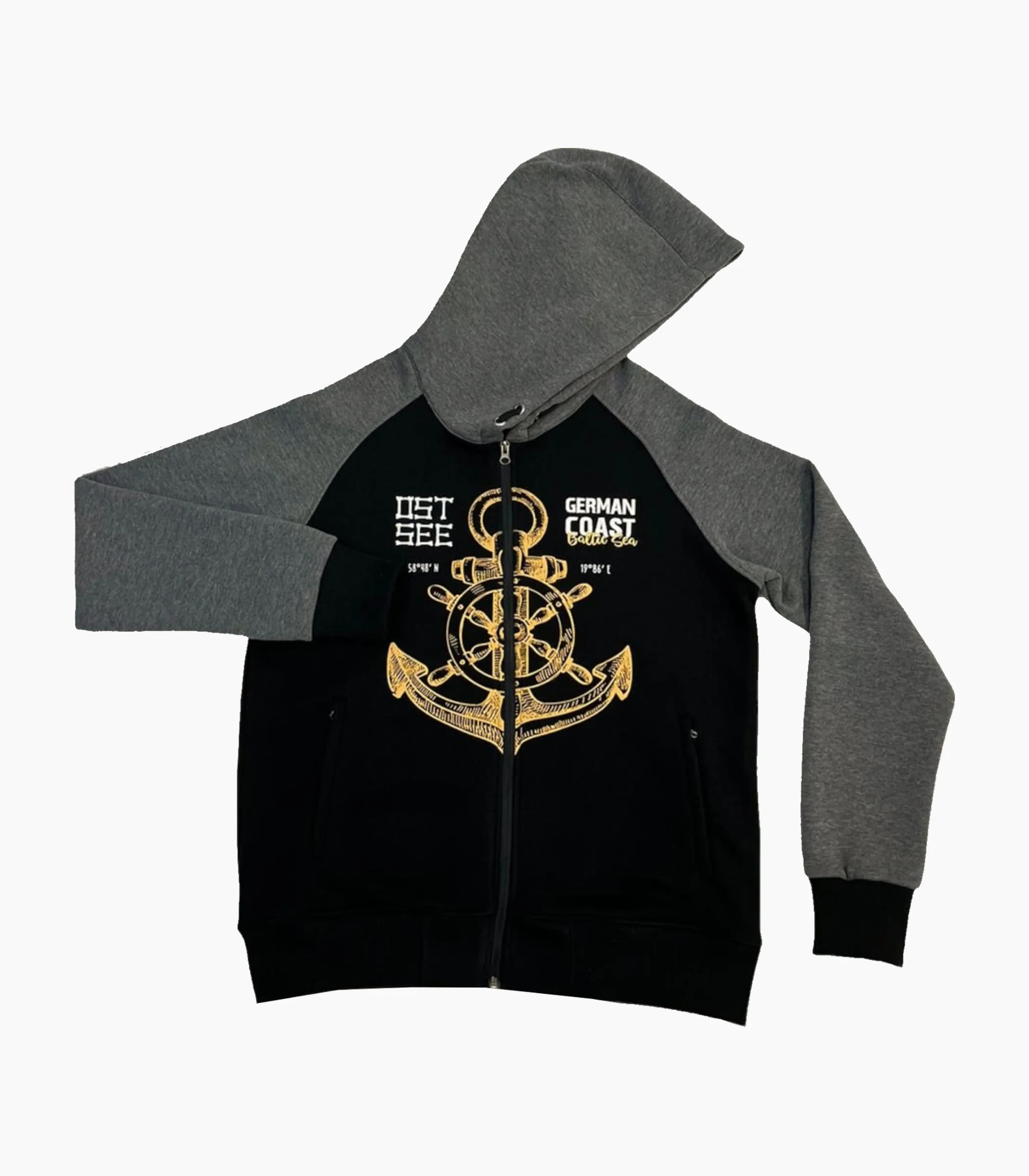 Ostsee Reißverschluss-Hoodie Herren-HD1003