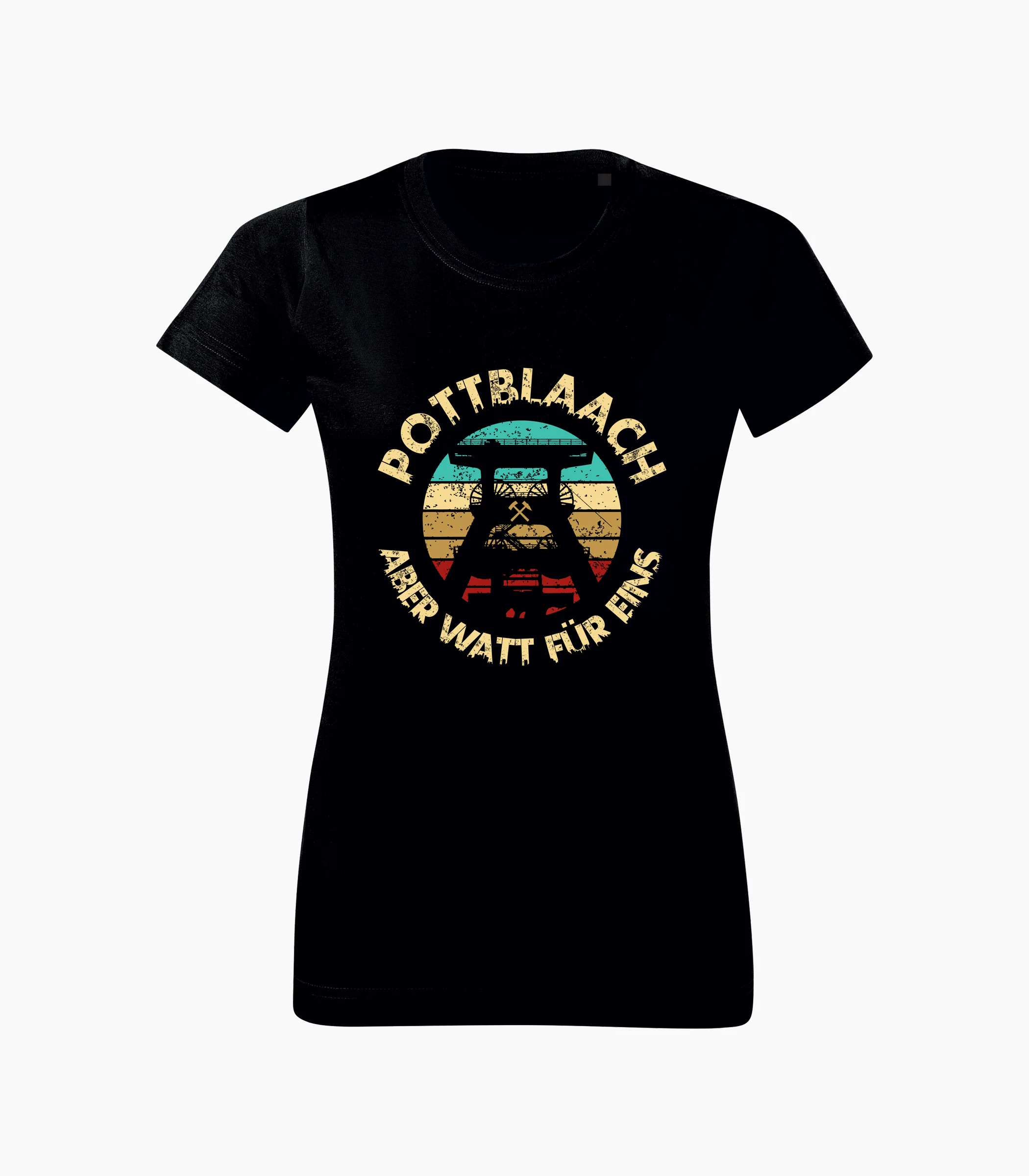 Ruhrpott Rundhalsausschnitt T-Shirt Damen-RRT518
