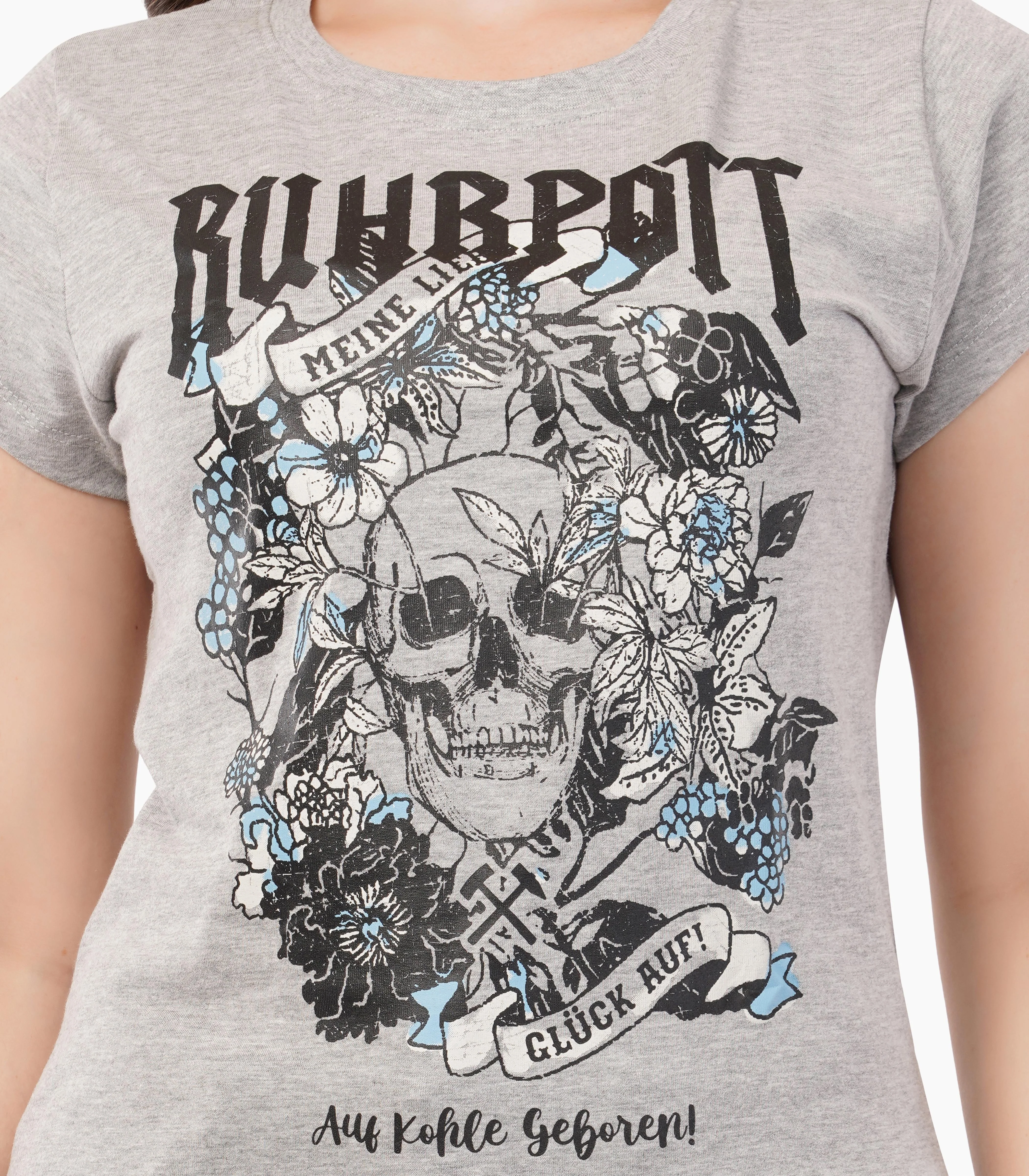 Ruhrpott Rundhalsausschnitt T-Shirt Damen-RRT542 - Image 6