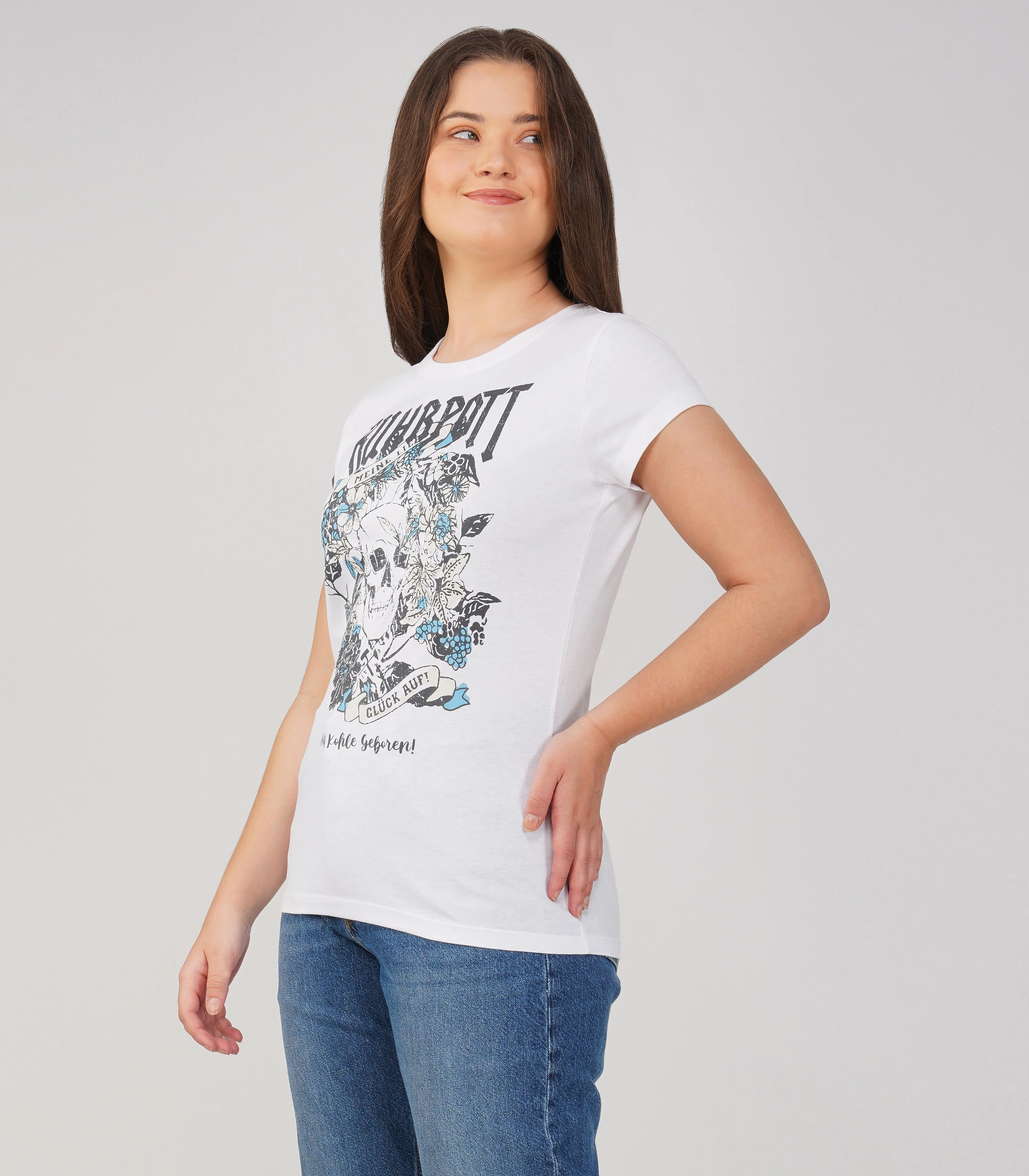 Ruhrpott Rundhalsausschnitt T-Shirt Damen-RRT543 - Image 3