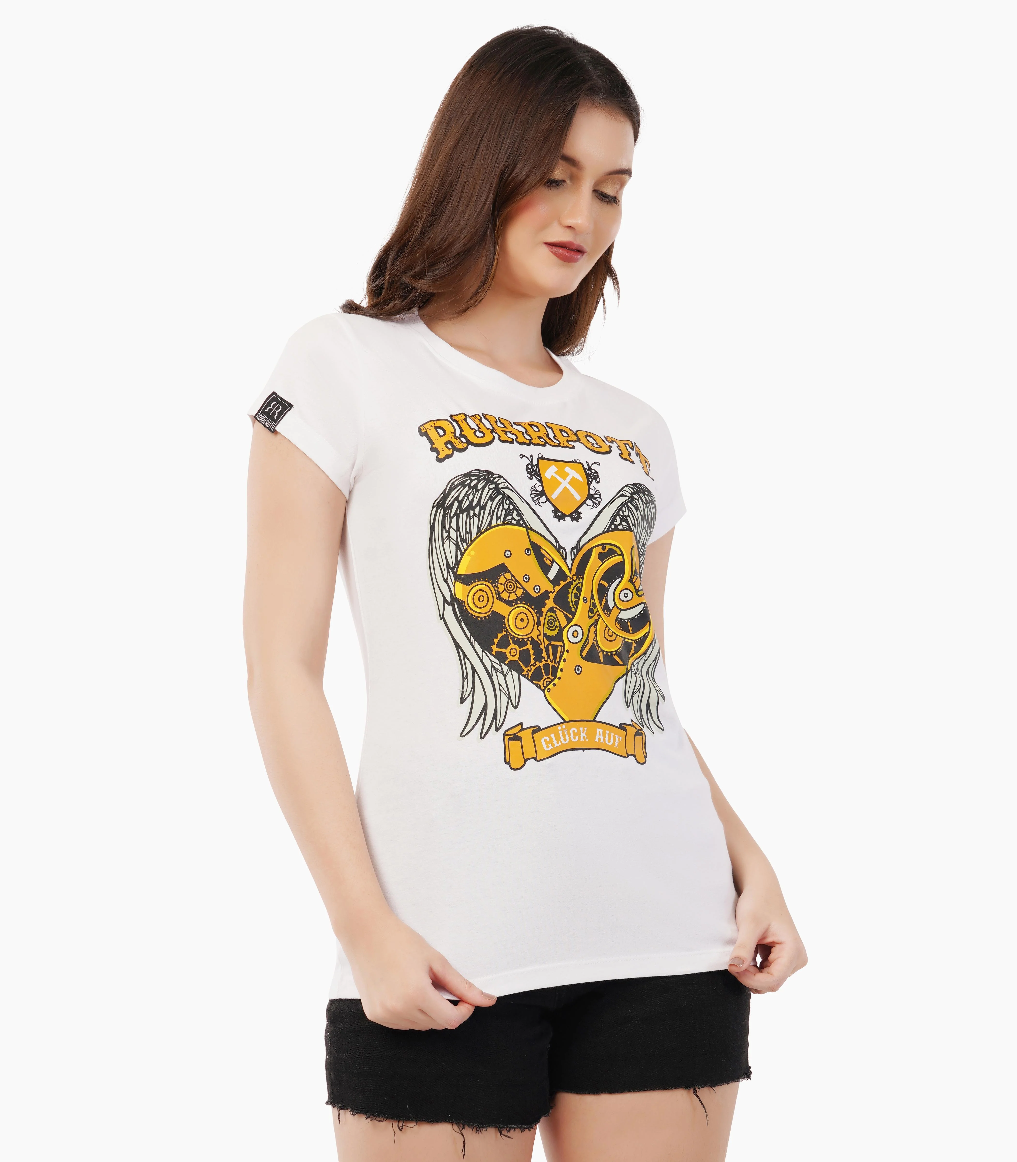 Ruhrpott Rundhalsausschnitt T-Shirt Damen-RRT544 - Image 4