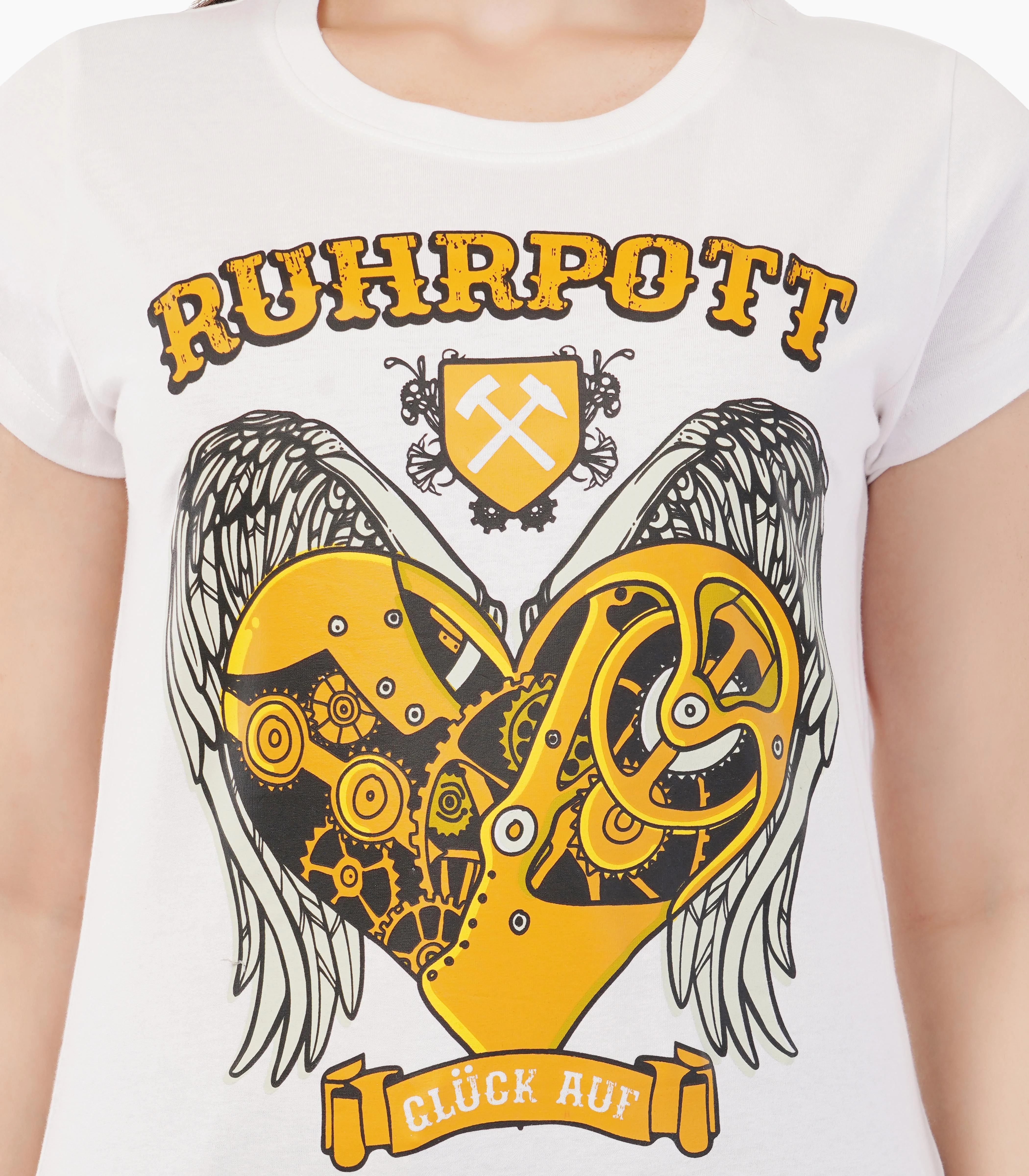 Ruhrpott Rundhalsausschnitt T-Shirt Damen-RRT544 - Image 6
