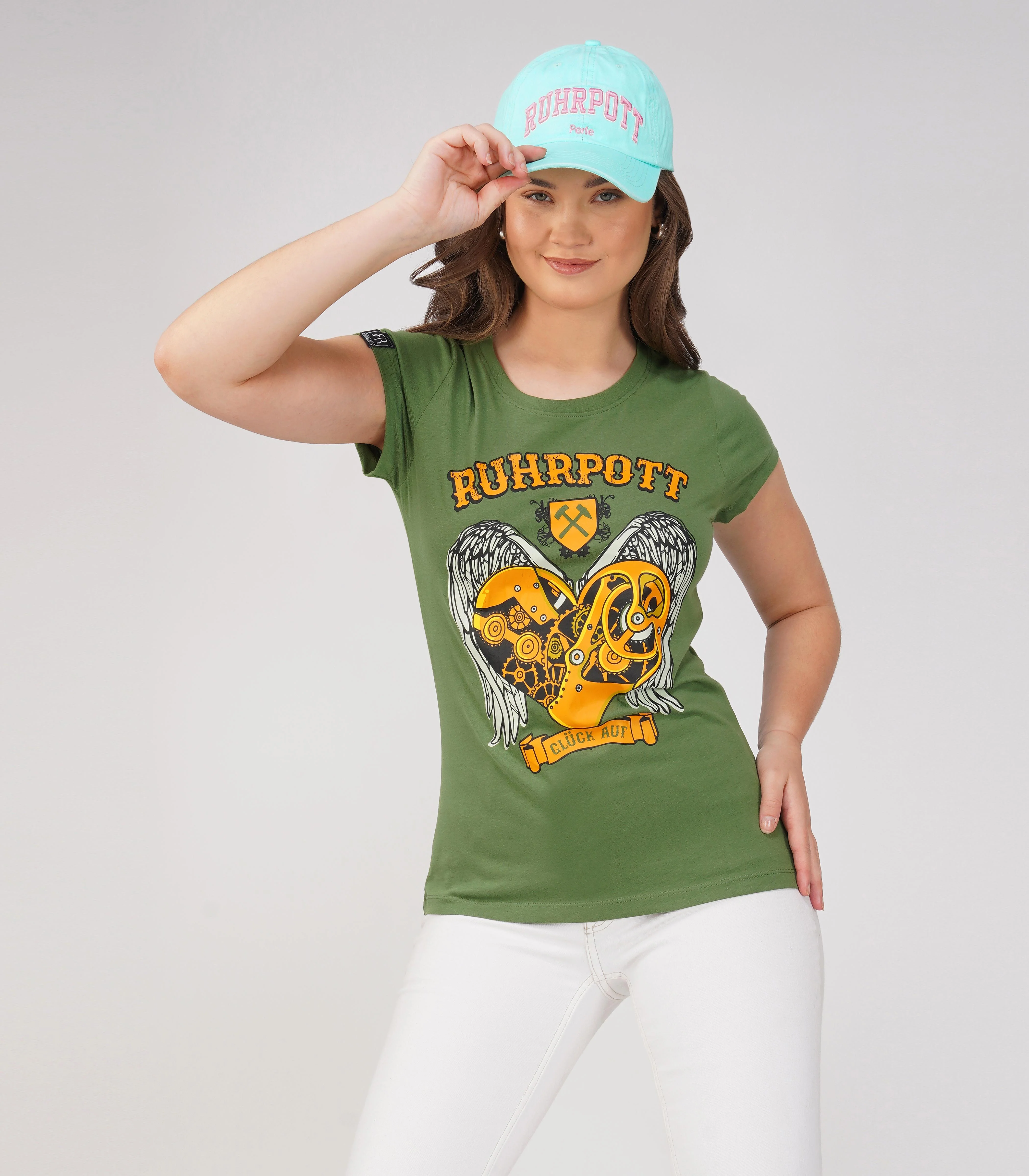Ruhrpott Rundhalsausschnitt T-Shirt Damen-RRT545 - Image 2