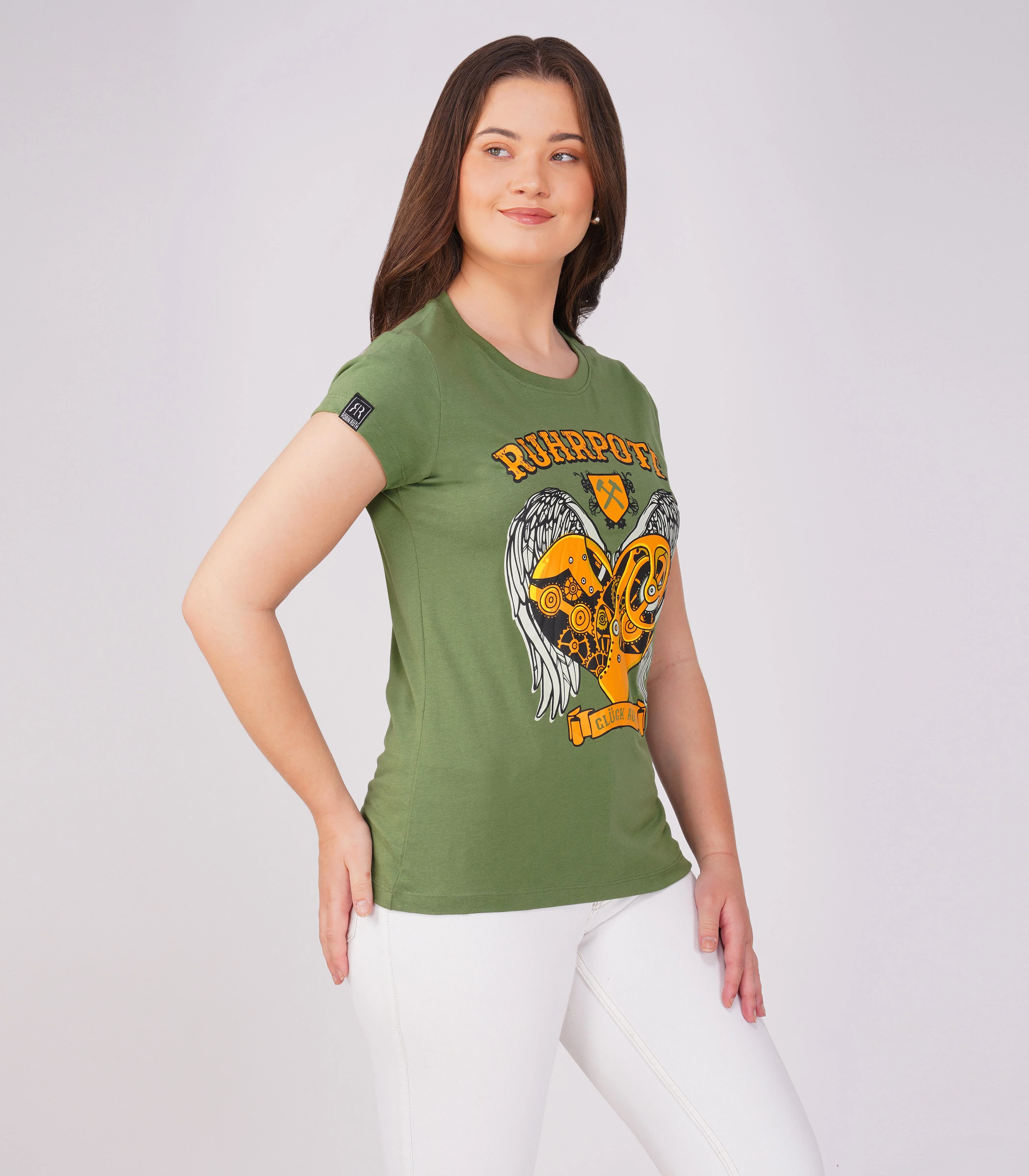 Ruhrpott Rundhalsausschnitt T-Shirt Damen-RRT545 - Image 4