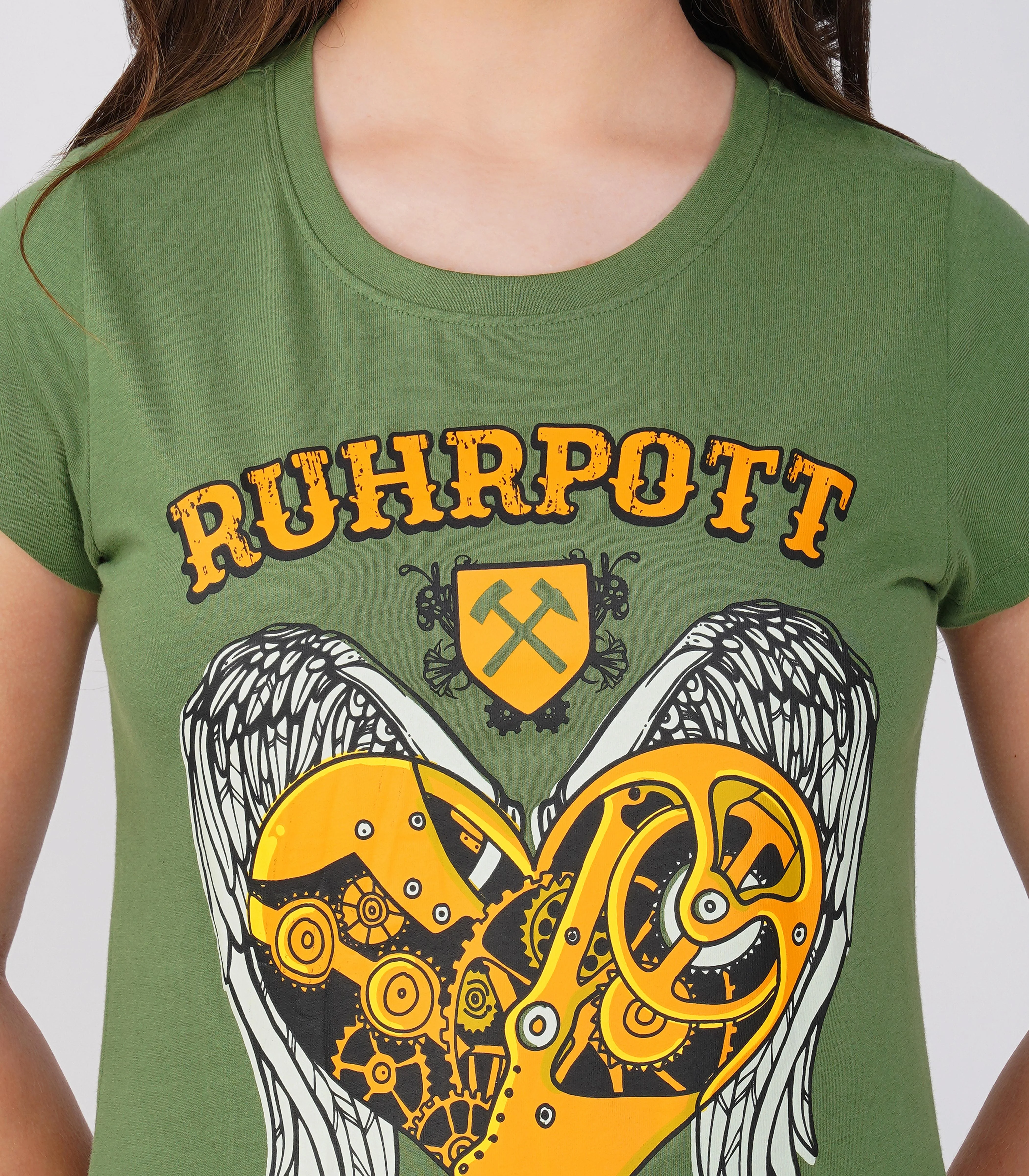 Ruhrpott Rundhalsausschnitt T-Shirt Damen-RRT545 - Image 6