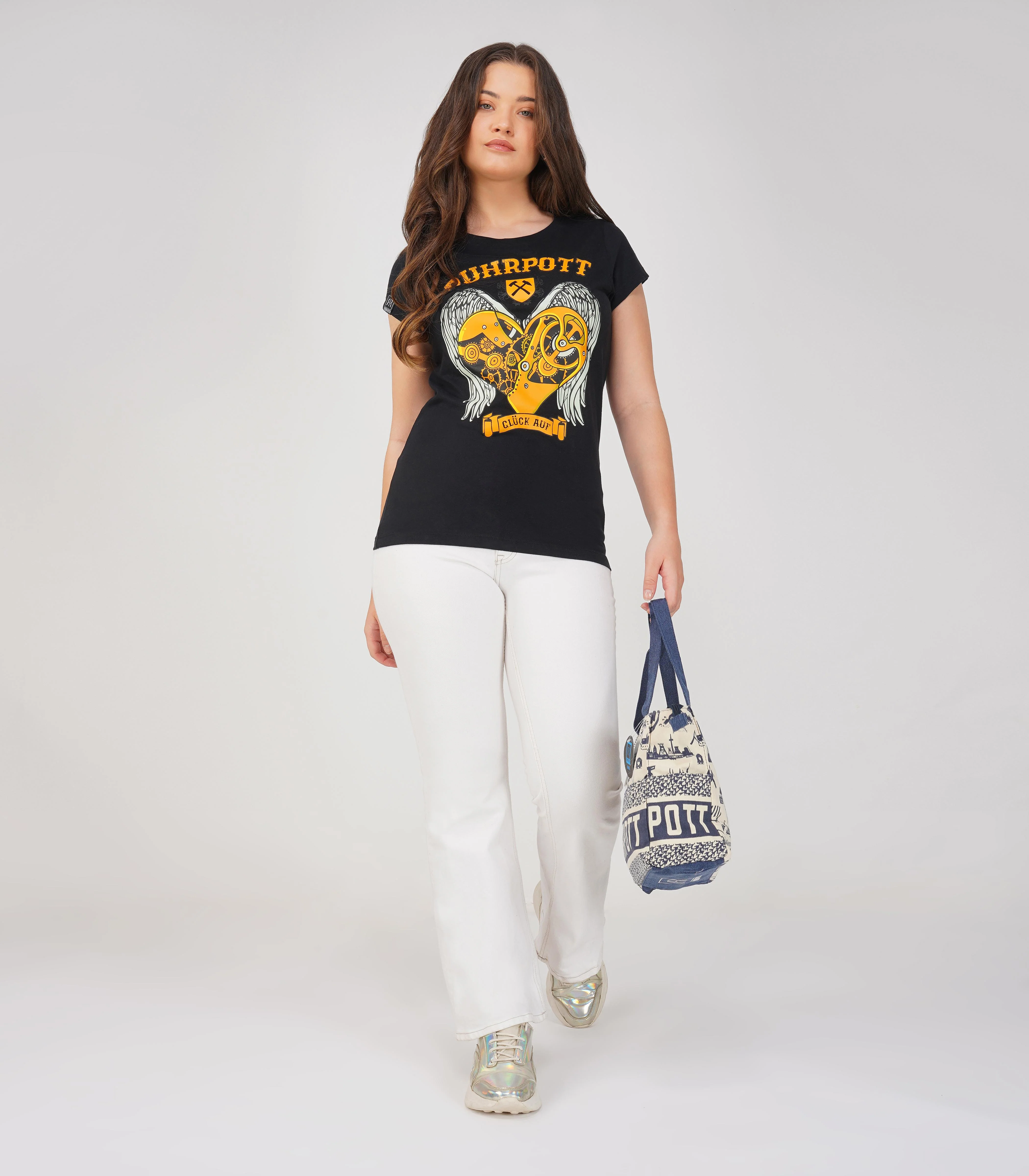 Ruhrpott Rundhalsausschnitt T-Shirt Damen-RRT546 - Image 2