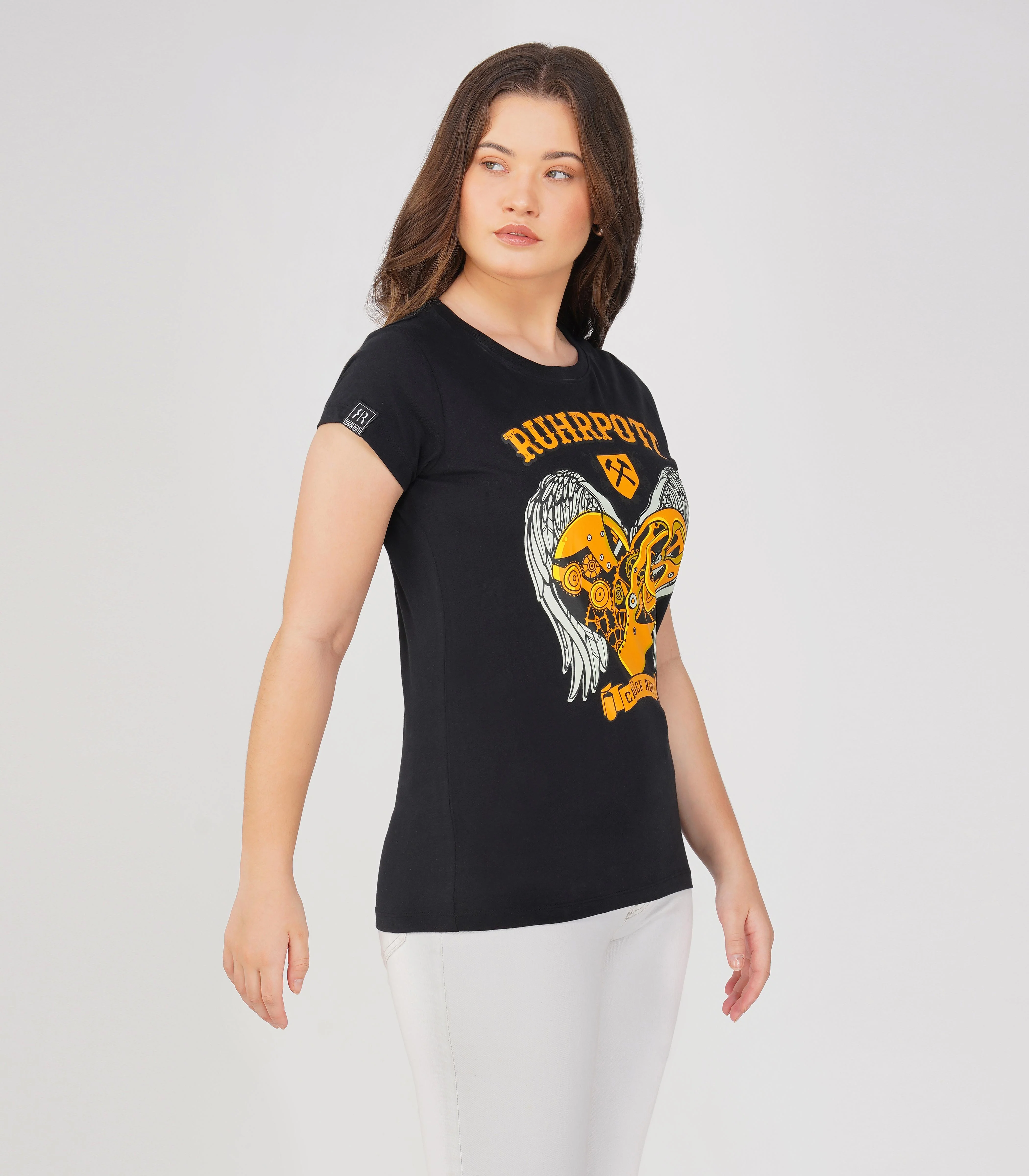 Ruhrpott Rundhalsausschnitt T-Shirt Damen-RRT546 - Image 4