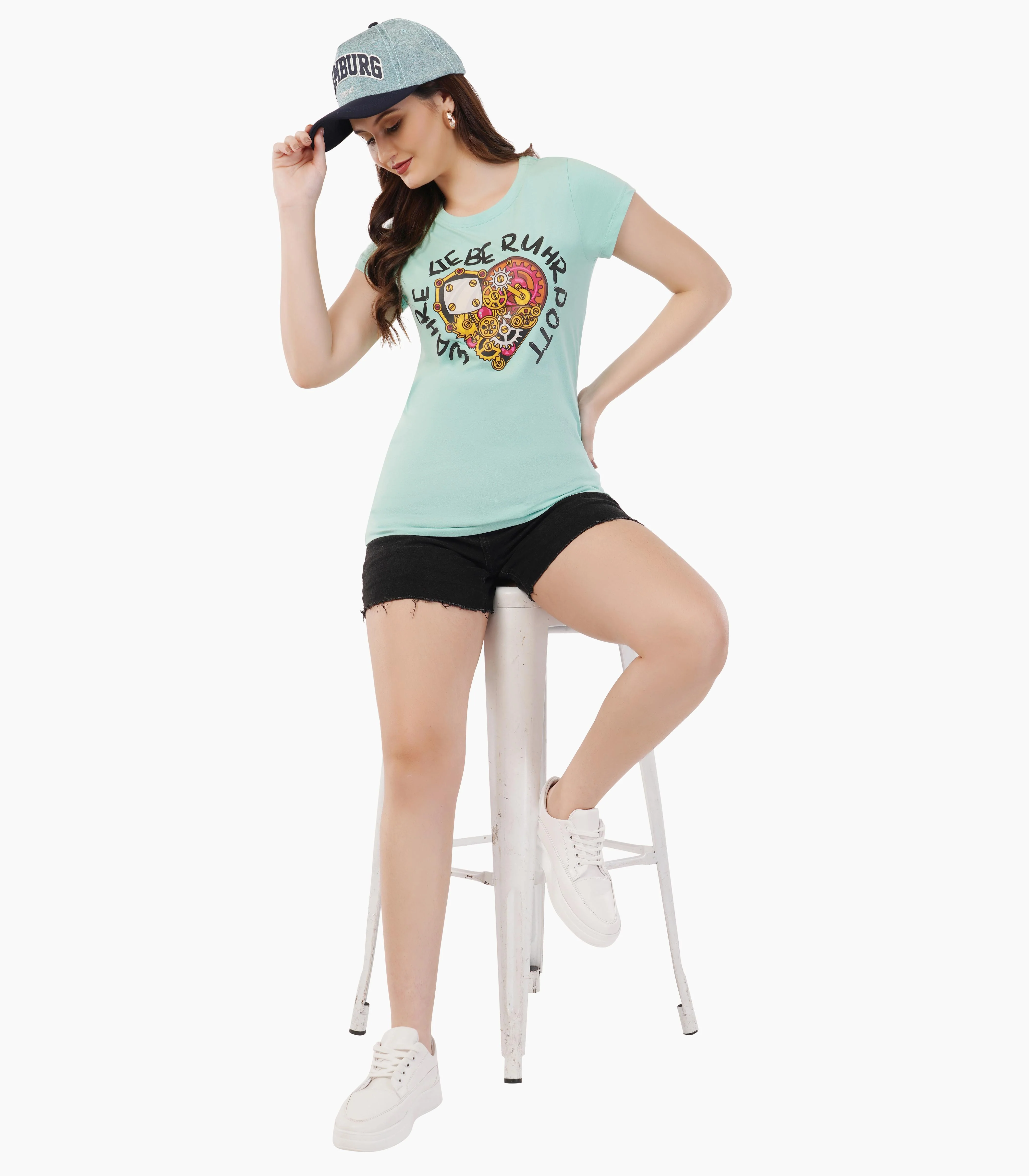 Ruhrpott Rundhalsausschnitt T-Shirt Damen-RRT552 - Image 2