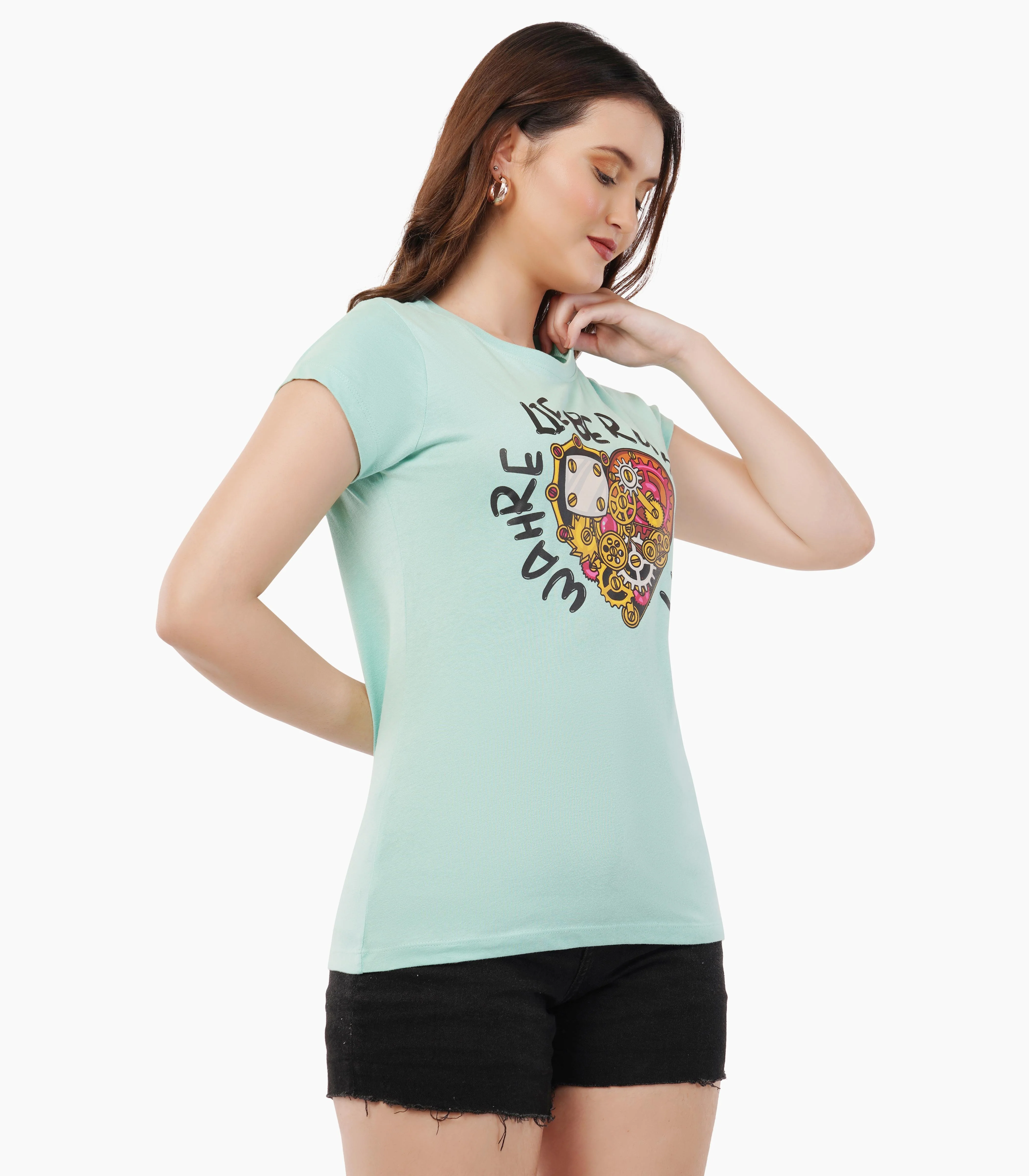 Ruhrpott Rundhalsausschnitt T-Shirt Damen-RRT552 - Image 3