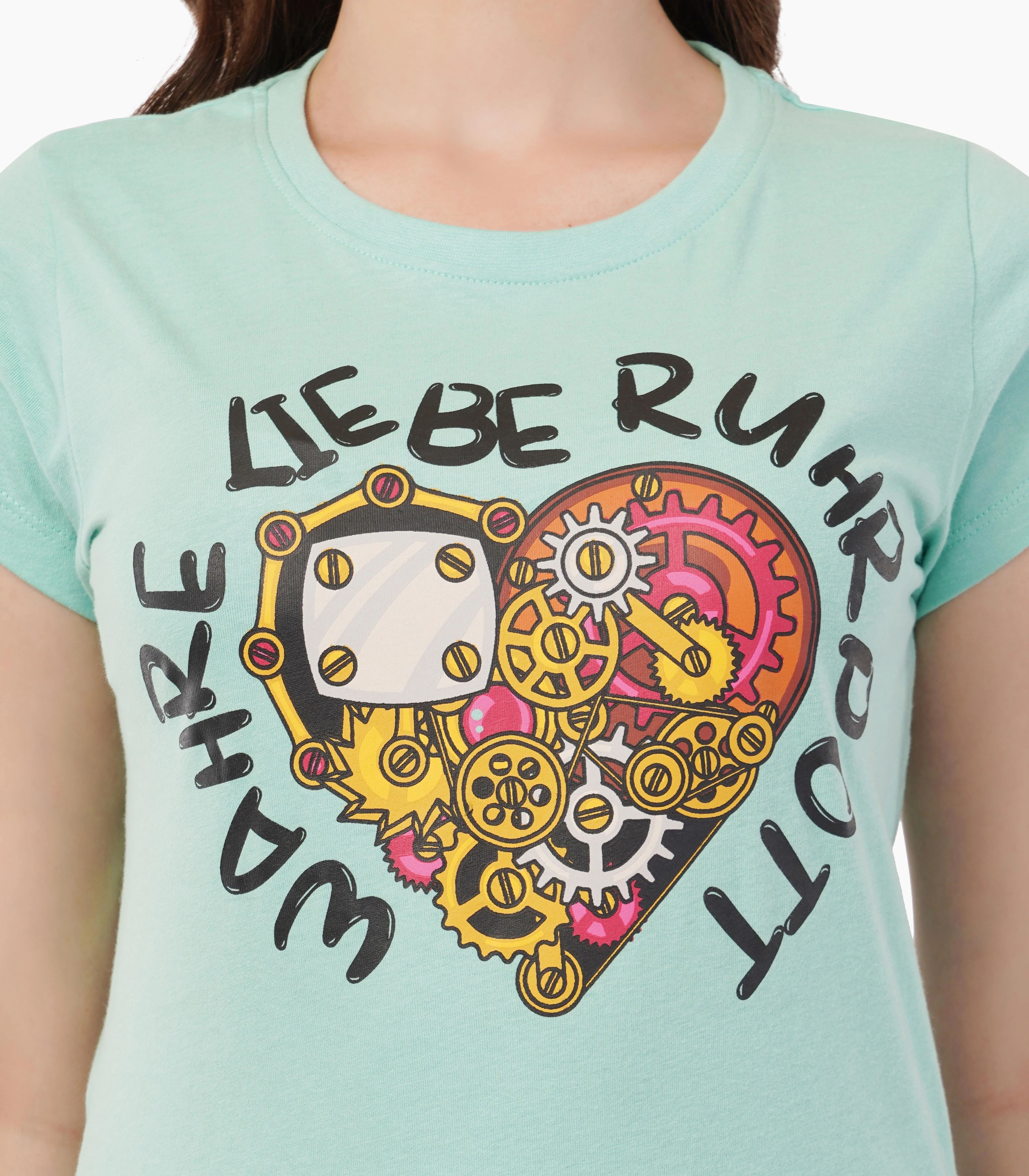 Ruhrpott Rundhalsausschnitt T-Shirt Damen-RRT552 - Image 6