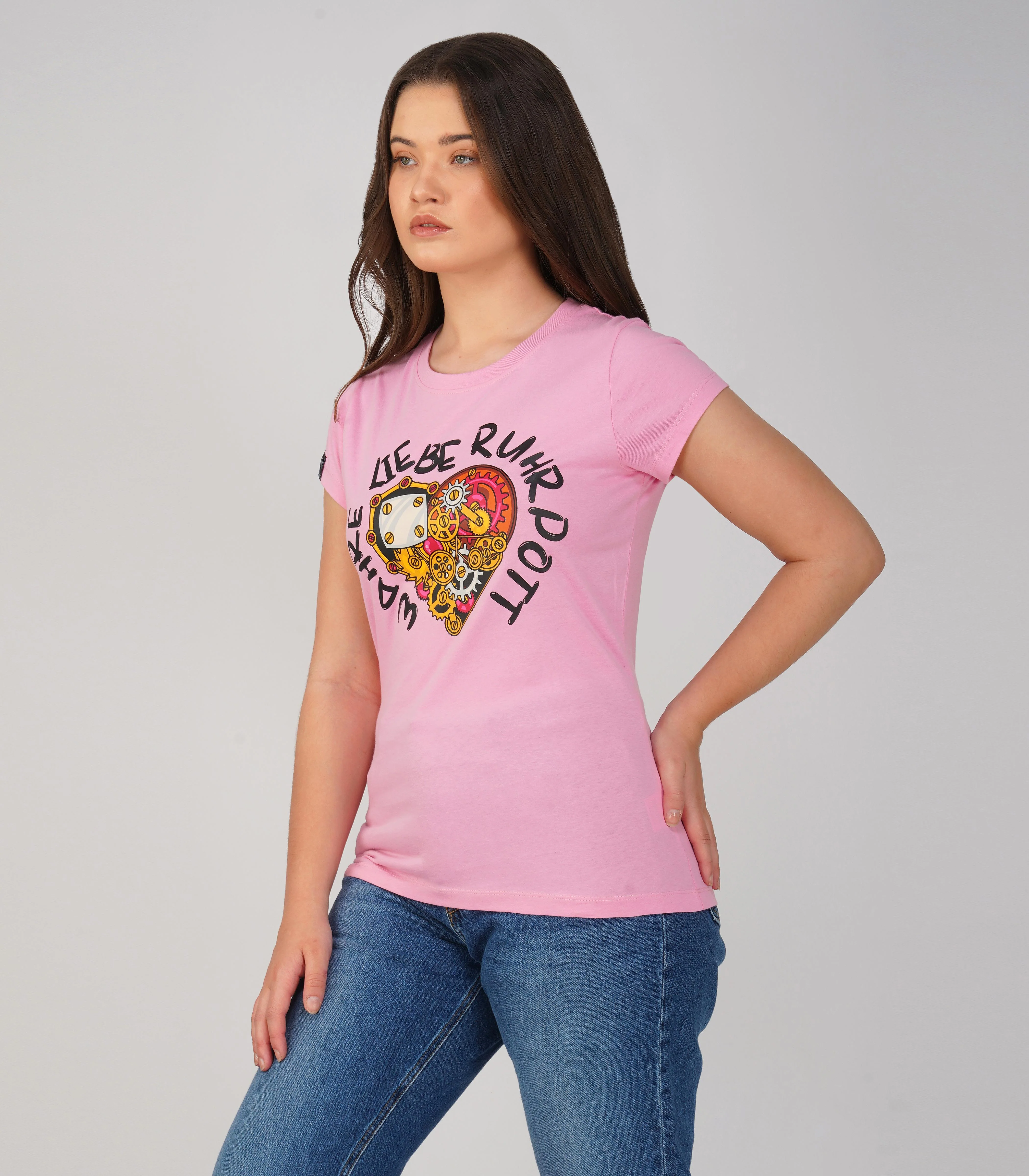 Ruhrpott Rundhalsausschnitt T-Shirt Damen-RRT553