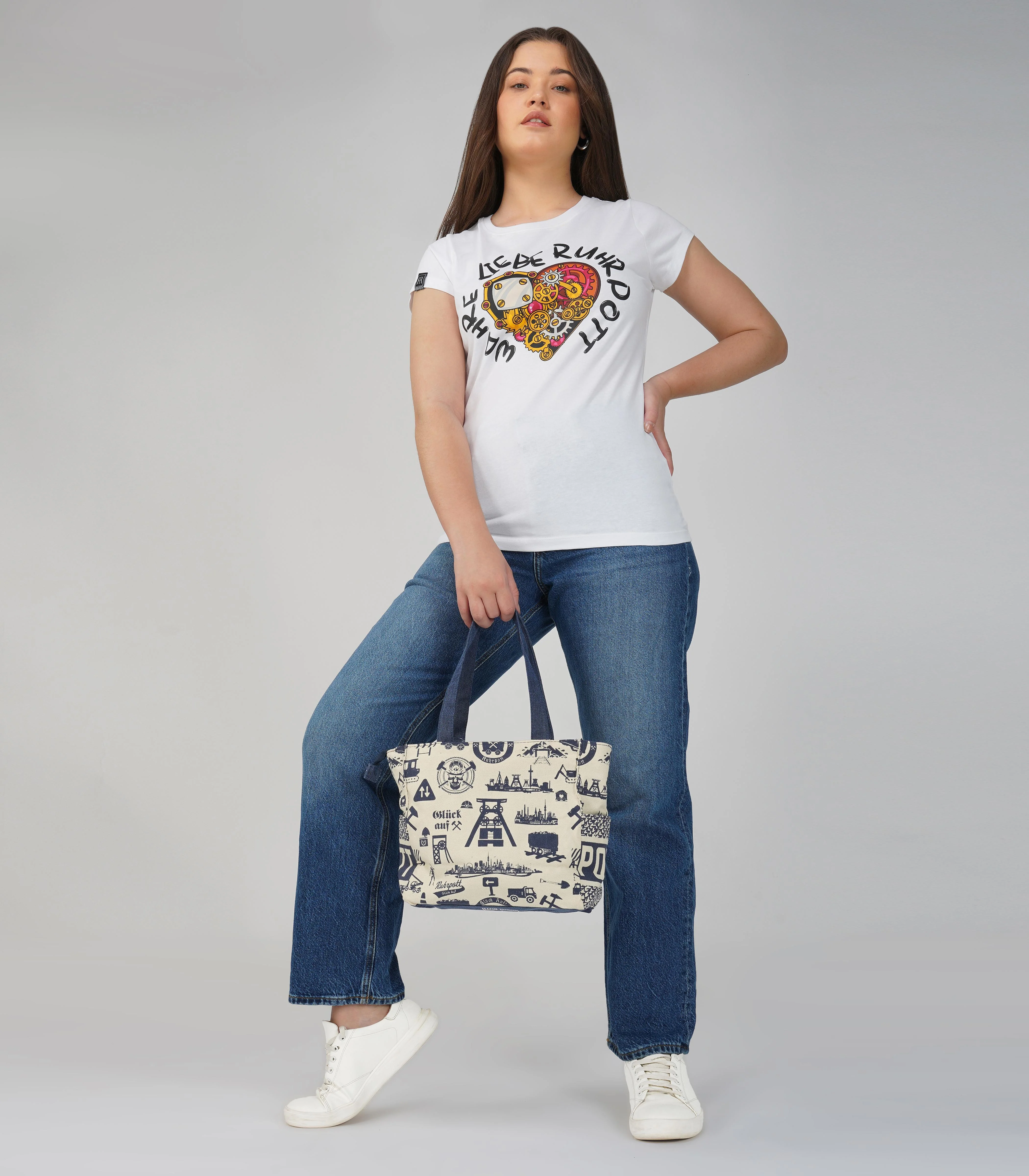 Ruhrpott Rundhalsausschnitt T-Shirt Damen-RRT554 - Image 2