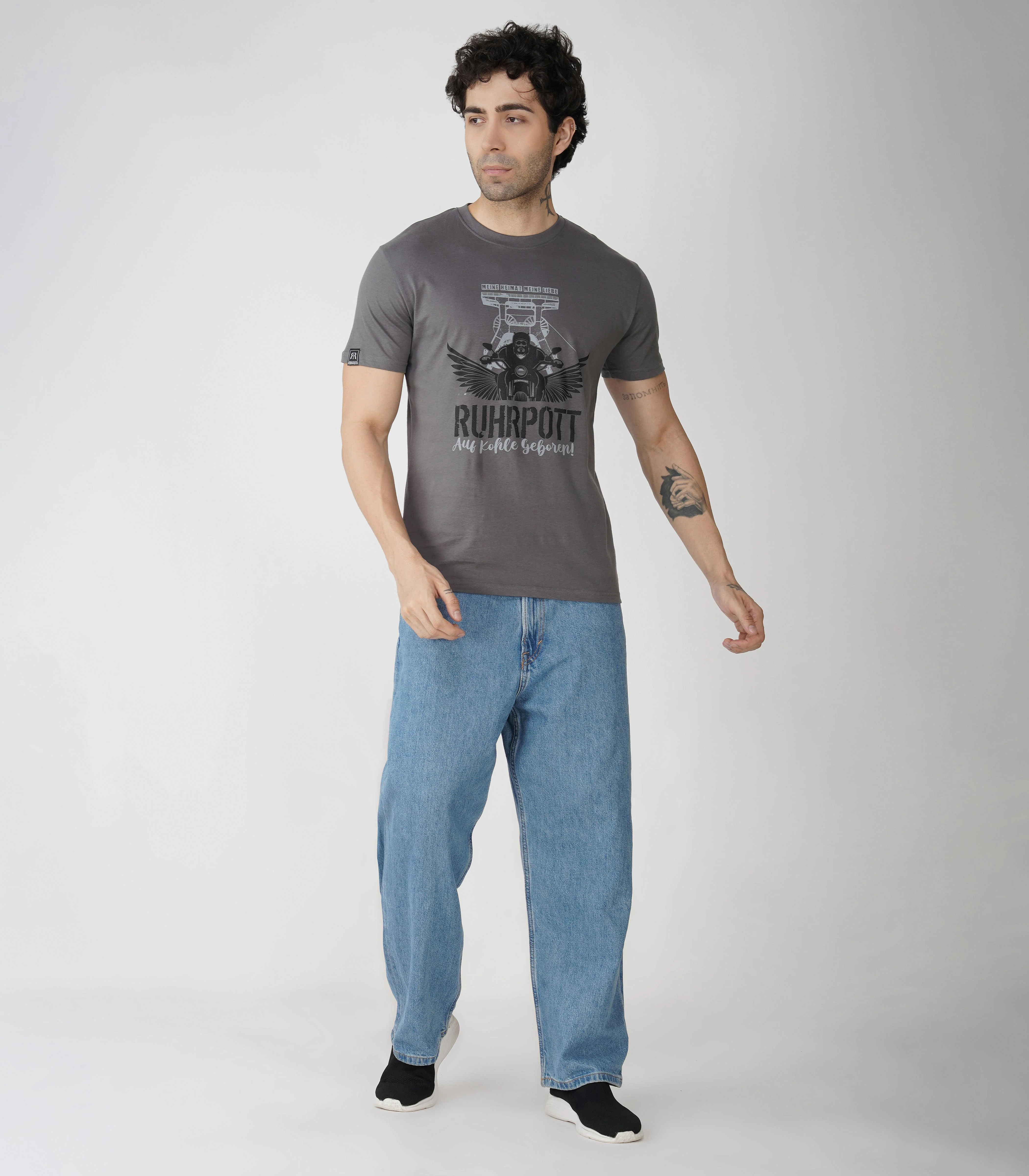 Ruhrpott Rundhalsausschnitt T-Shirt Unisex-RRT505 - Image 3