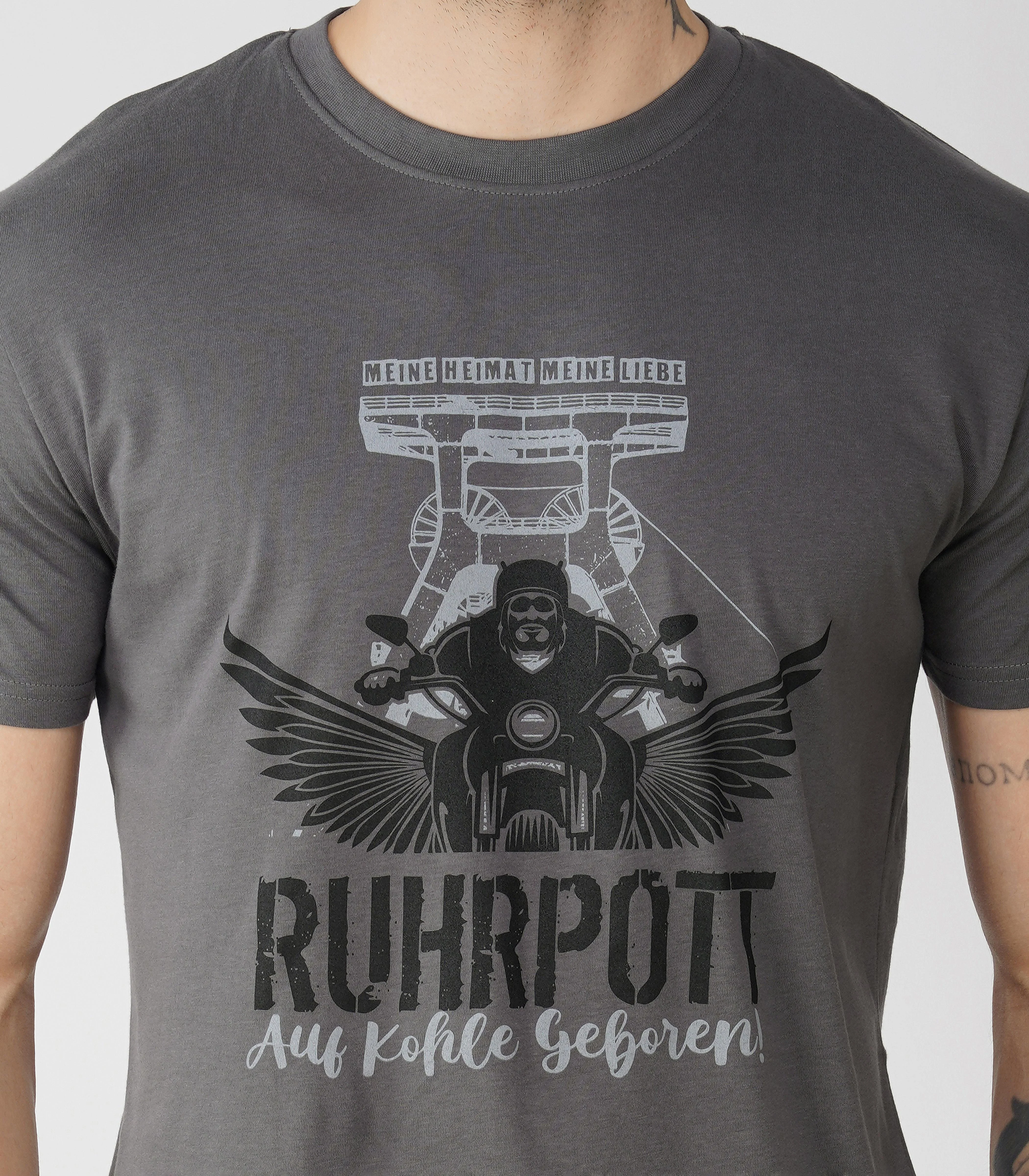 Ruhrpott Rundhalsausschnitt T-Shirt Unisex-RRT505 - Image 6