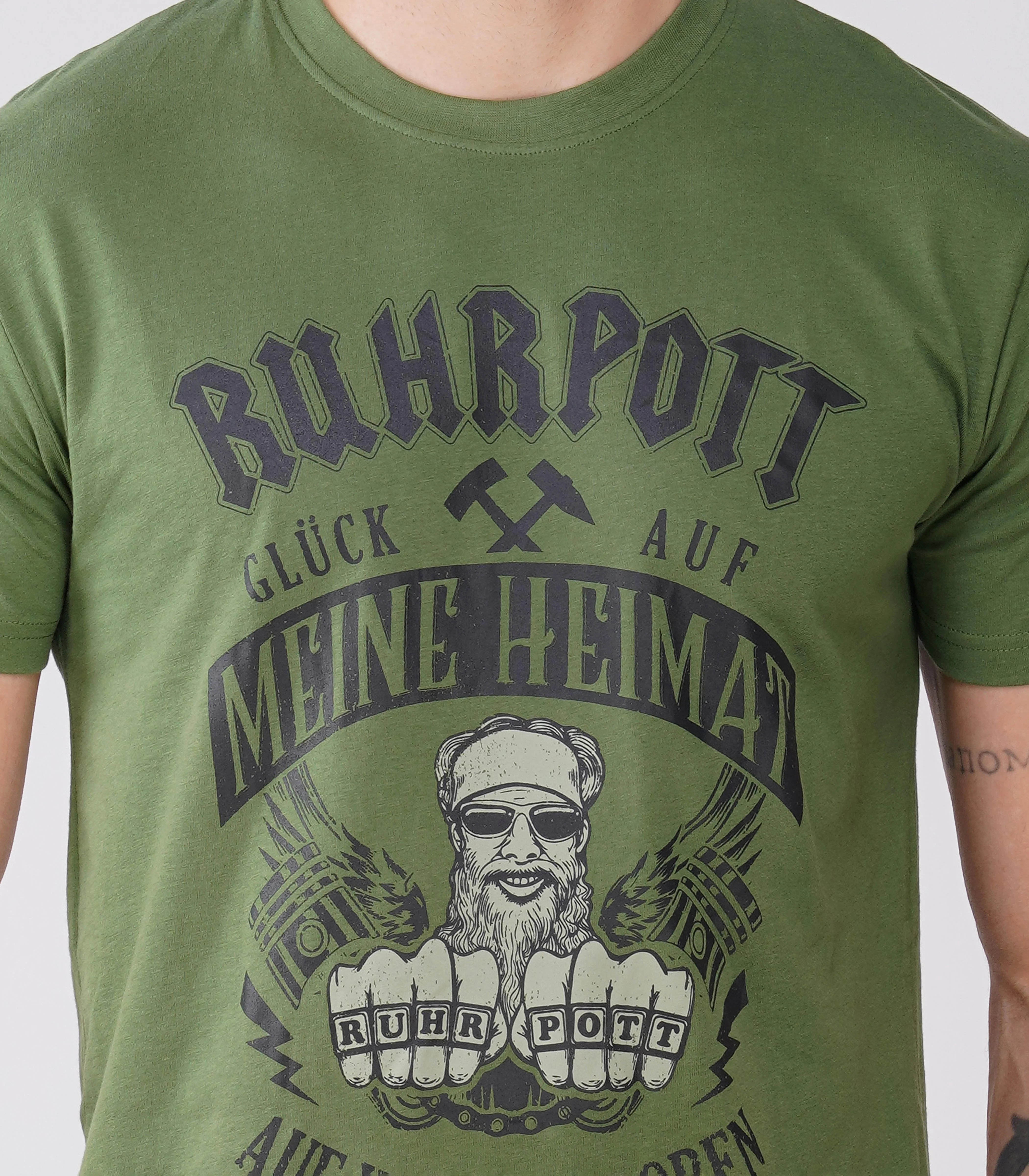 Ruhrpott Rundhalsausschnitt T-Shirt Unisex-RRT521 - Image 6