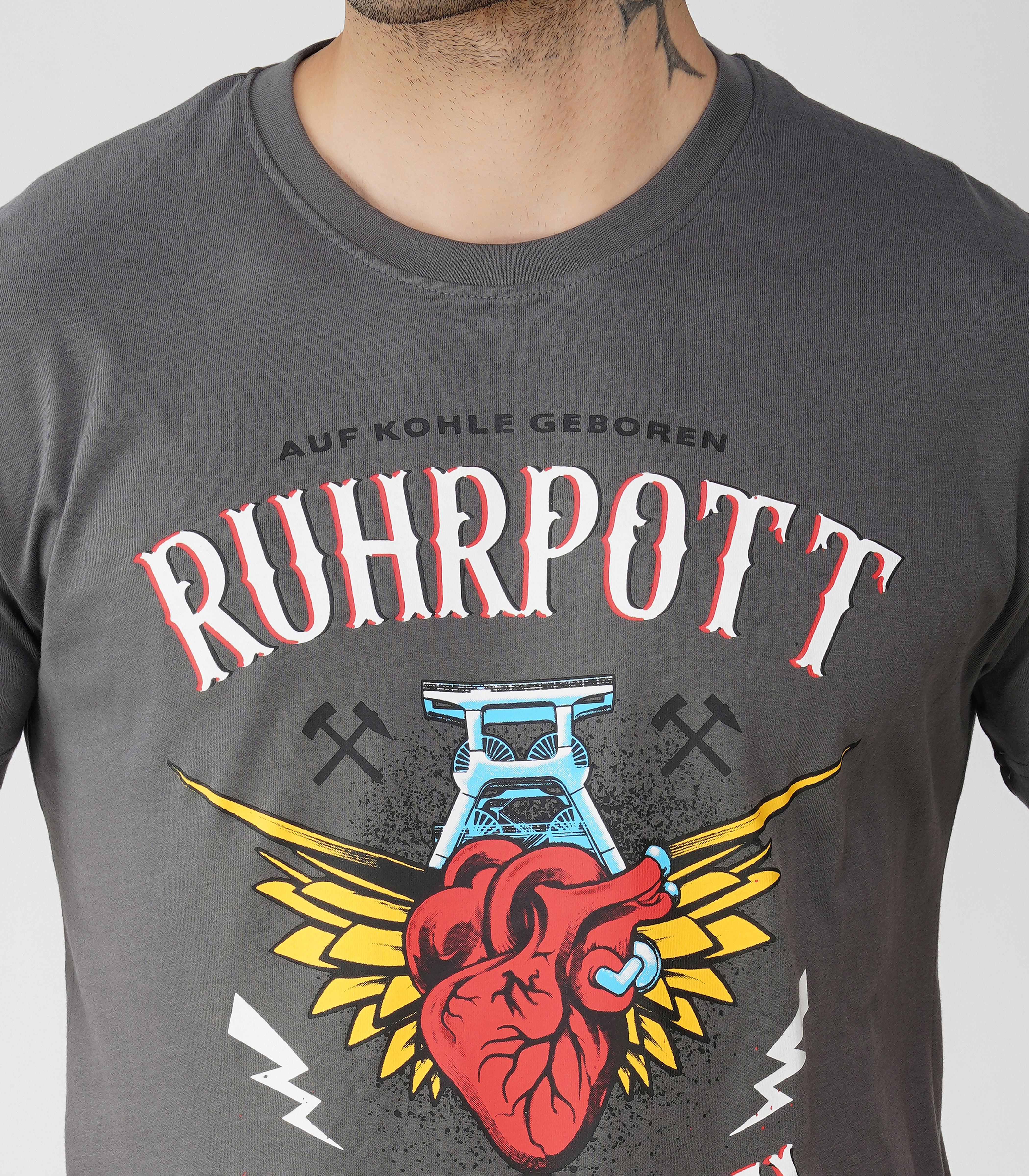Ruhrpott Rundhalsausschnitt T-Shirt Unisex-RRT540 - Image 6