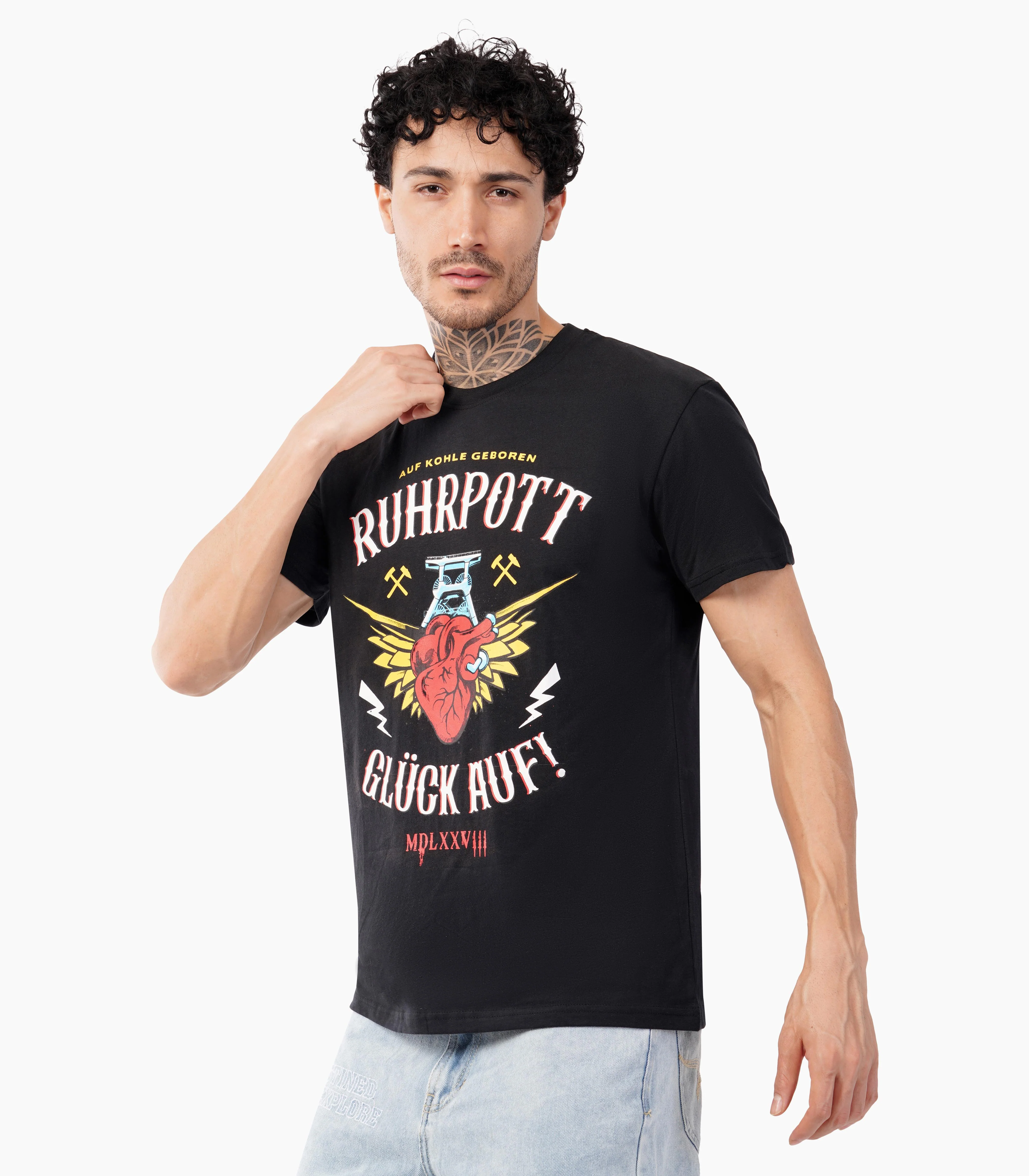 Ruhrpott Rundhalsausschnitt T-Shirt Unisex-RRT541 - Image 3