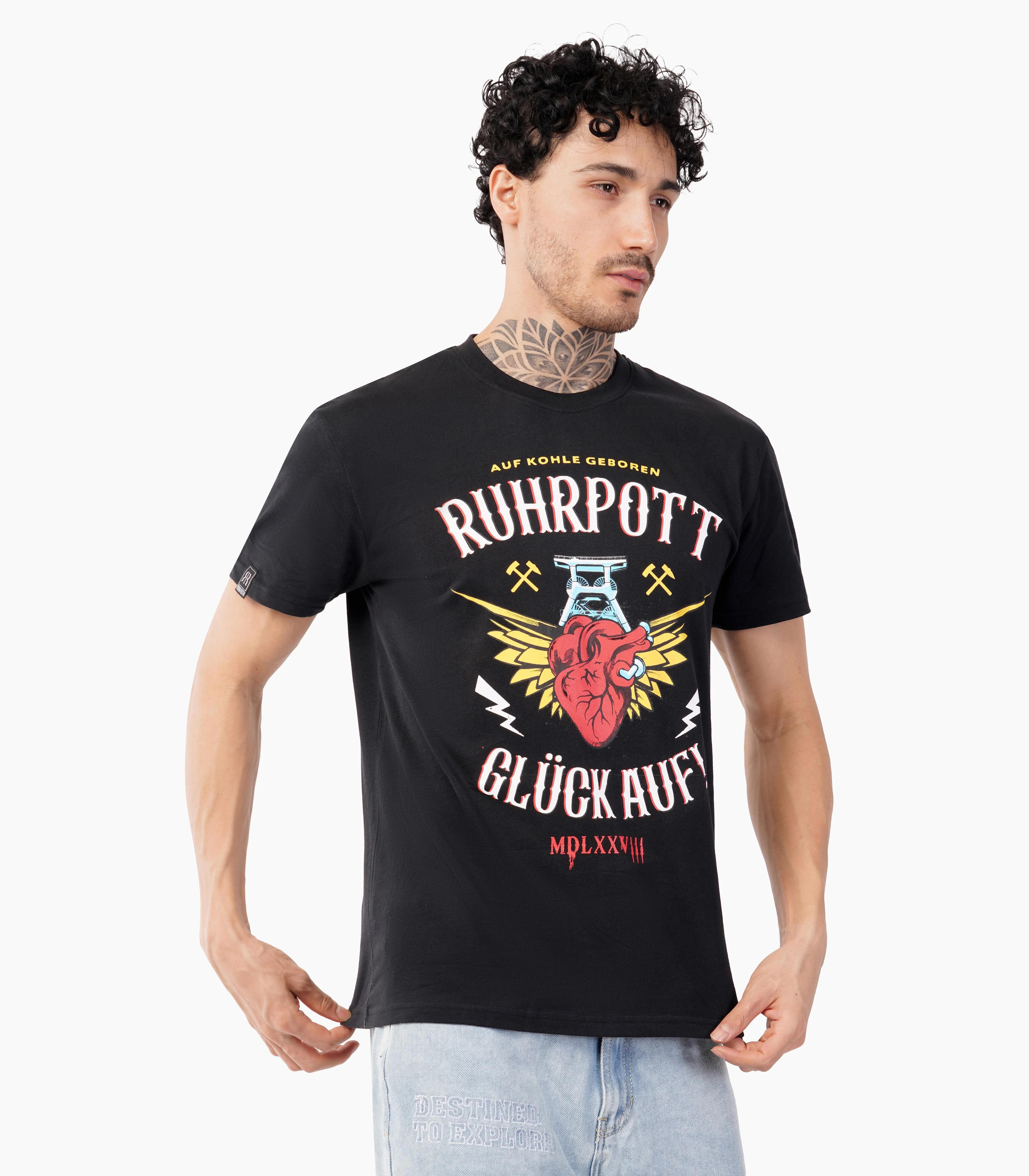 Ruhrpott Rundhalsausschnitt T-Shirt Unisex-RRT541 - Image 4